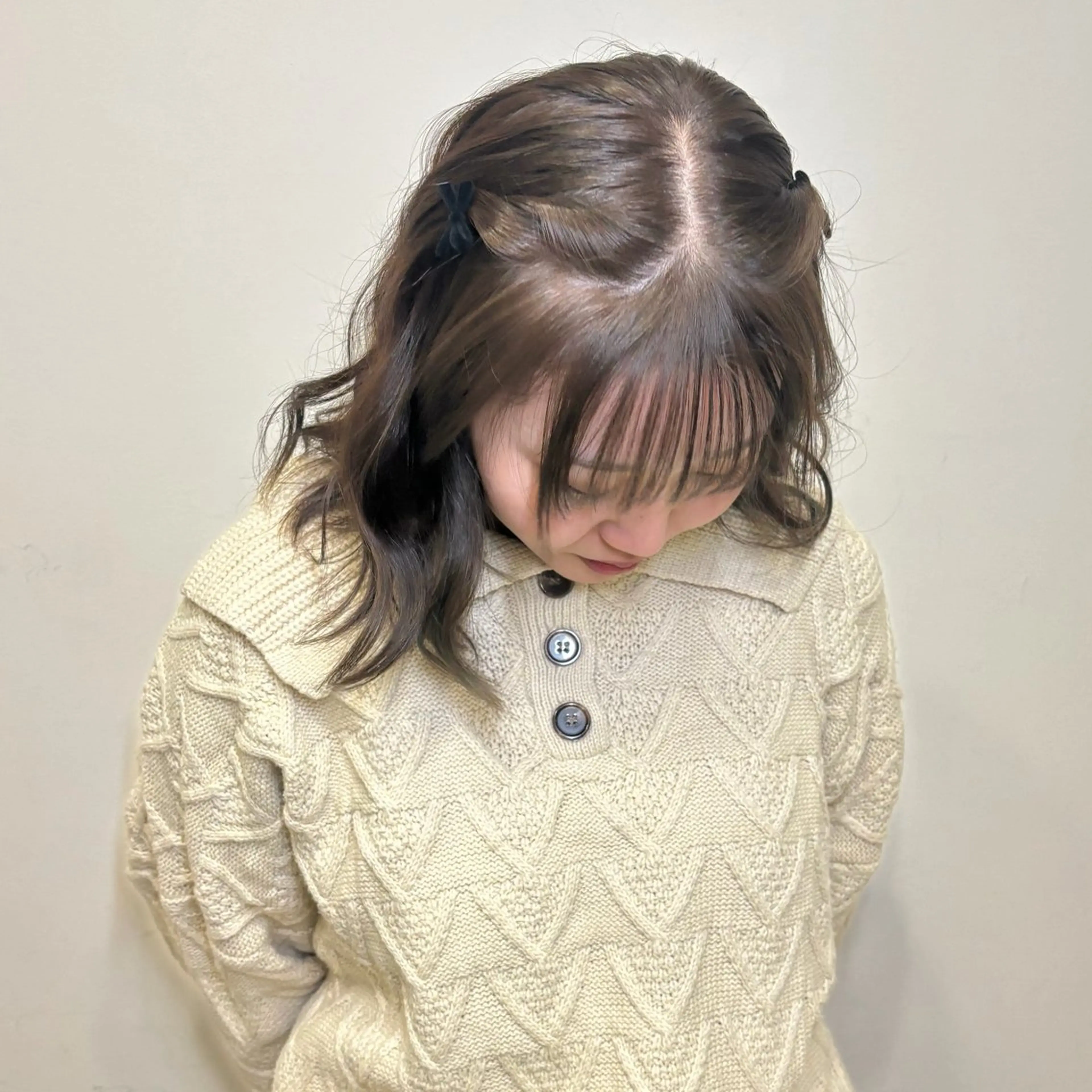 ミディアム カラー ヘアカラー トリートメント うる艶カラー/ レイヤー/アスカのヘアスタイル