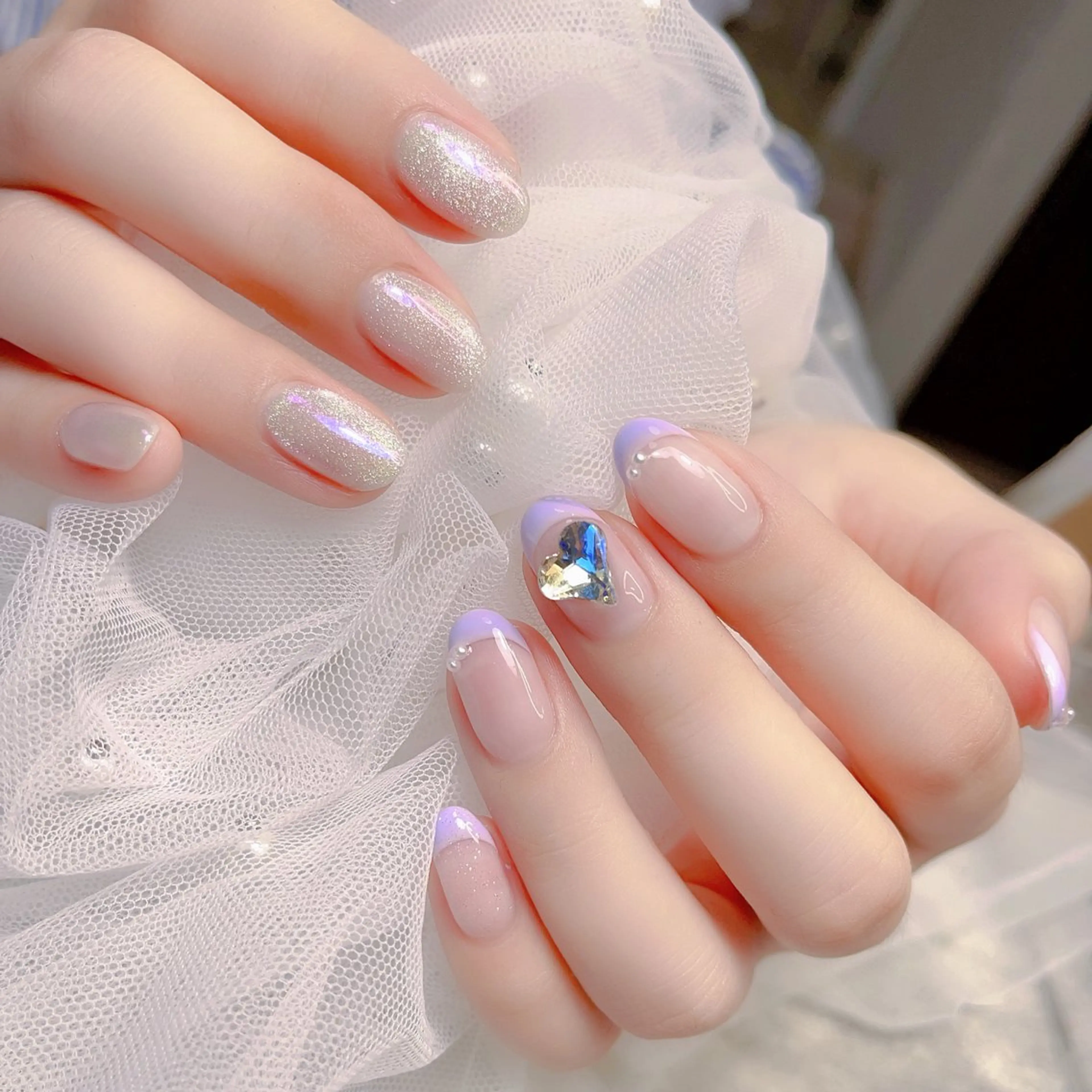 ミディアム めぐみのネイルサロン スタッフ練習のネイルデザイン