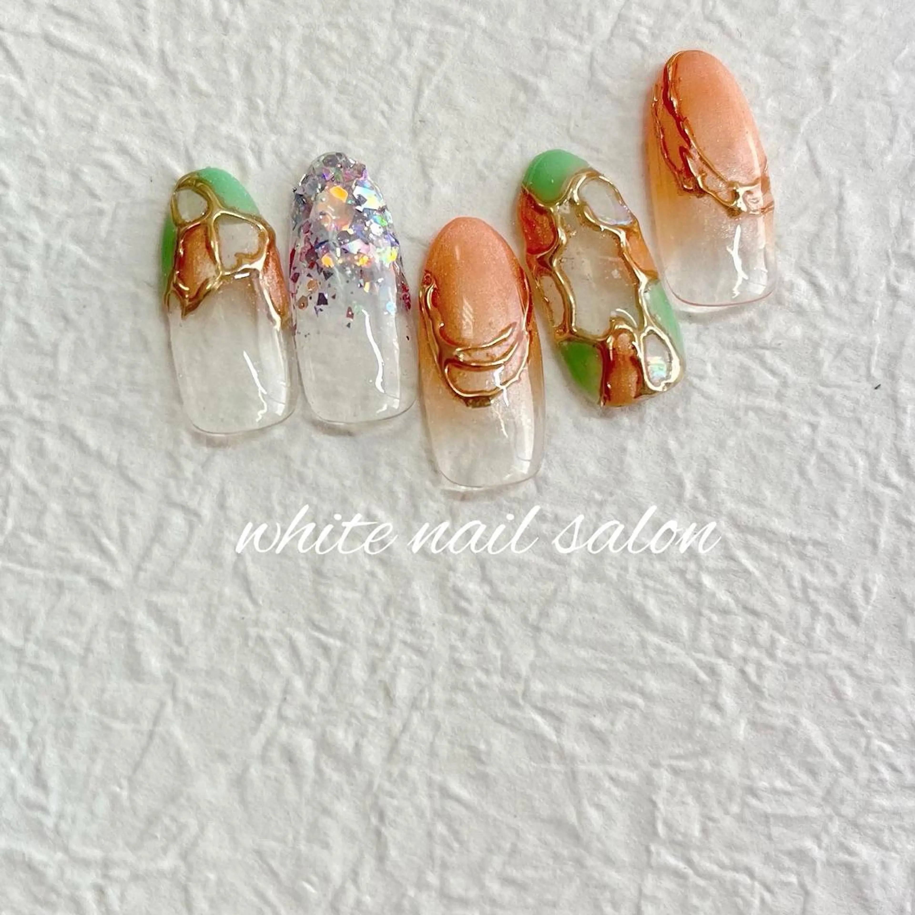 ネイル ジェルネイル ハードジェル ラメ(グリッター) 持ち込み ソフトジェル ハンドネイル white nail salonのネイルデザイン