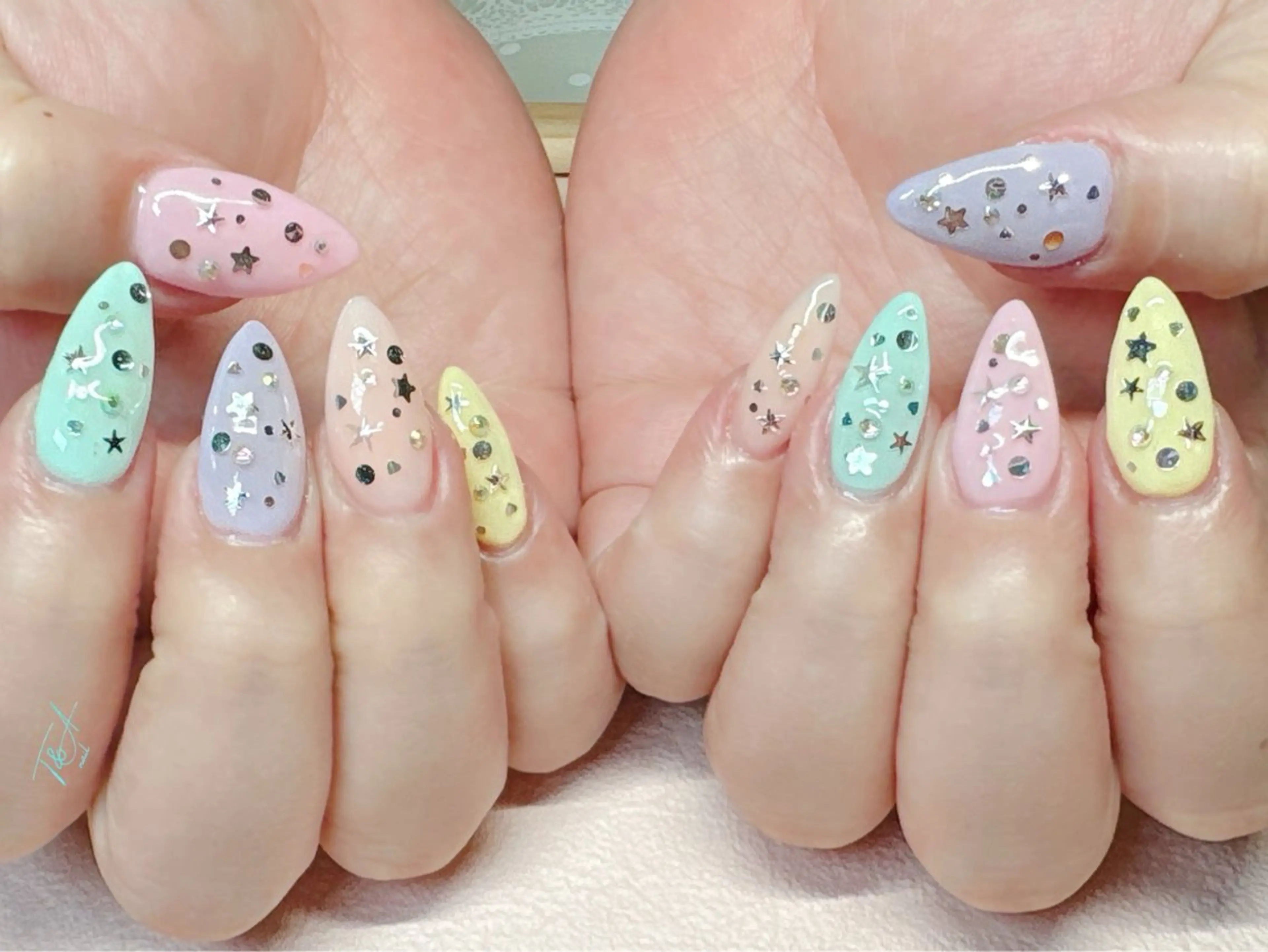 ネイル ジェルネイル オフィスネイル パステルネイル スカルプネイル ハンドネイル T&A nailのネイルデザイン