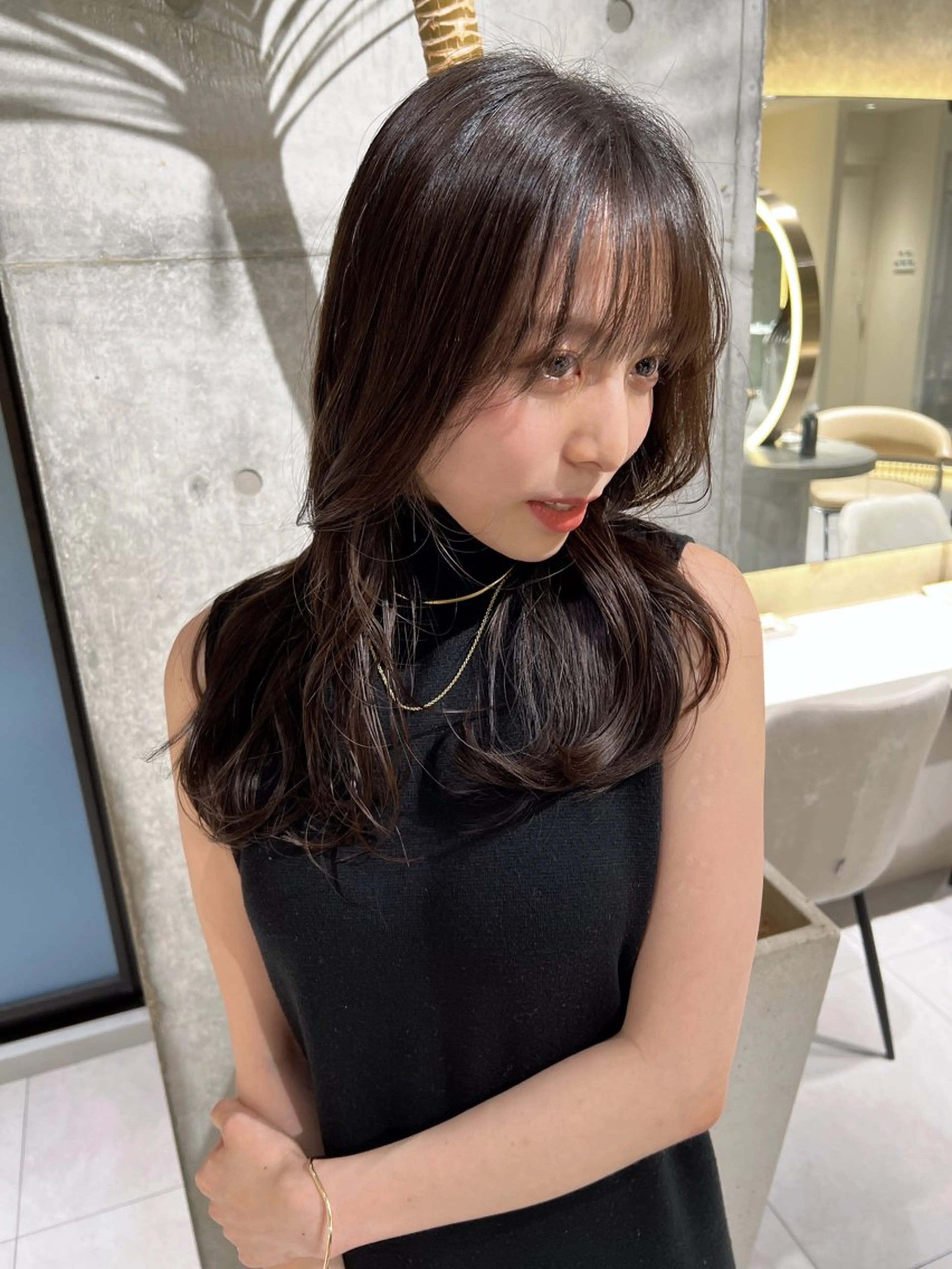 ロング カット ヘアカラー トリートメント 福岡縮毛矯正✨️ ストレート 向井和輝のヘアスタイル
