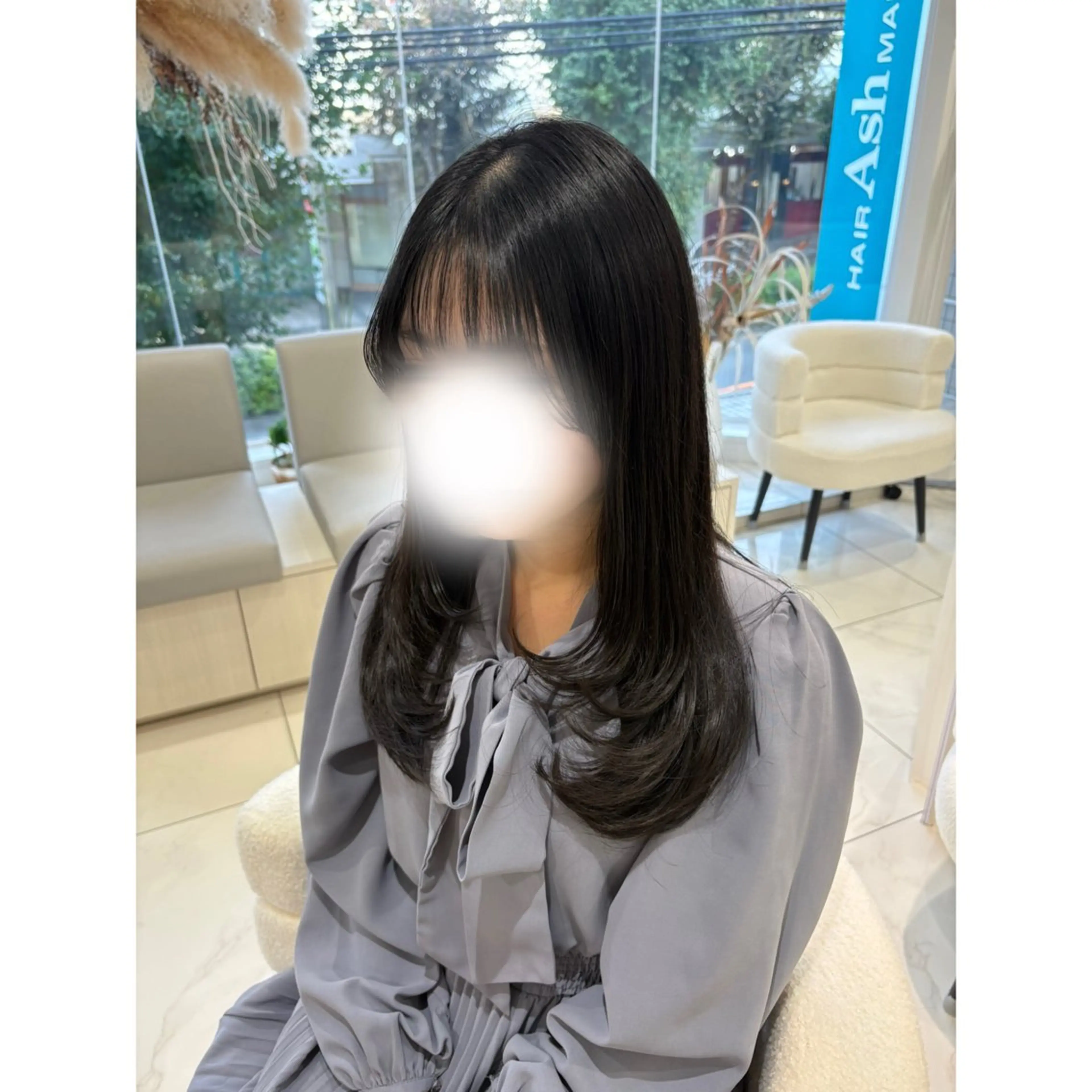 ロング カラー カット 韓国ヘア 🎀中川綾乃🎀のヘアスタイル