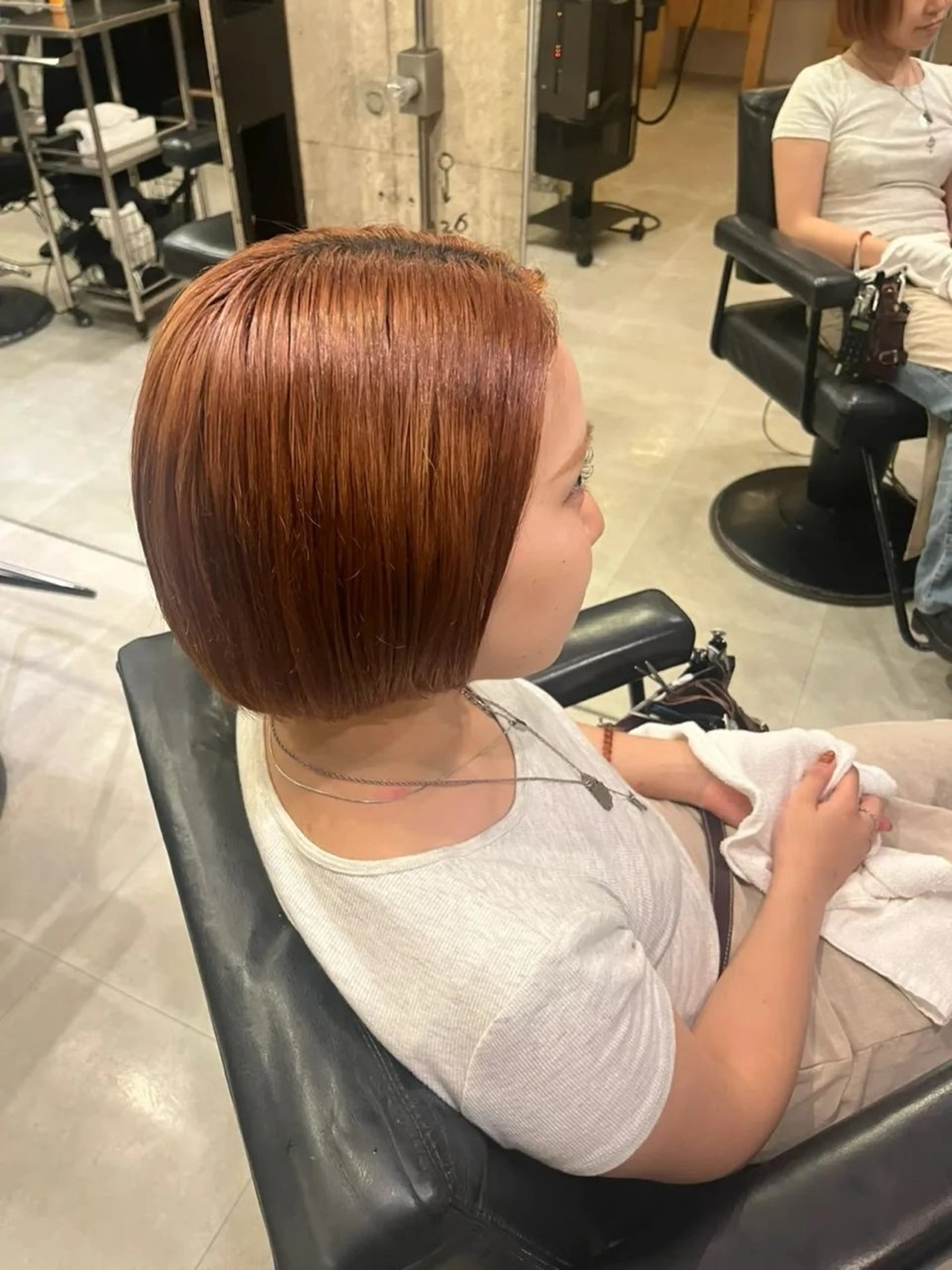 ショート カラー オレンジ ボブ «料金🆓カット モデル»キリ🌿のヘアスタイル