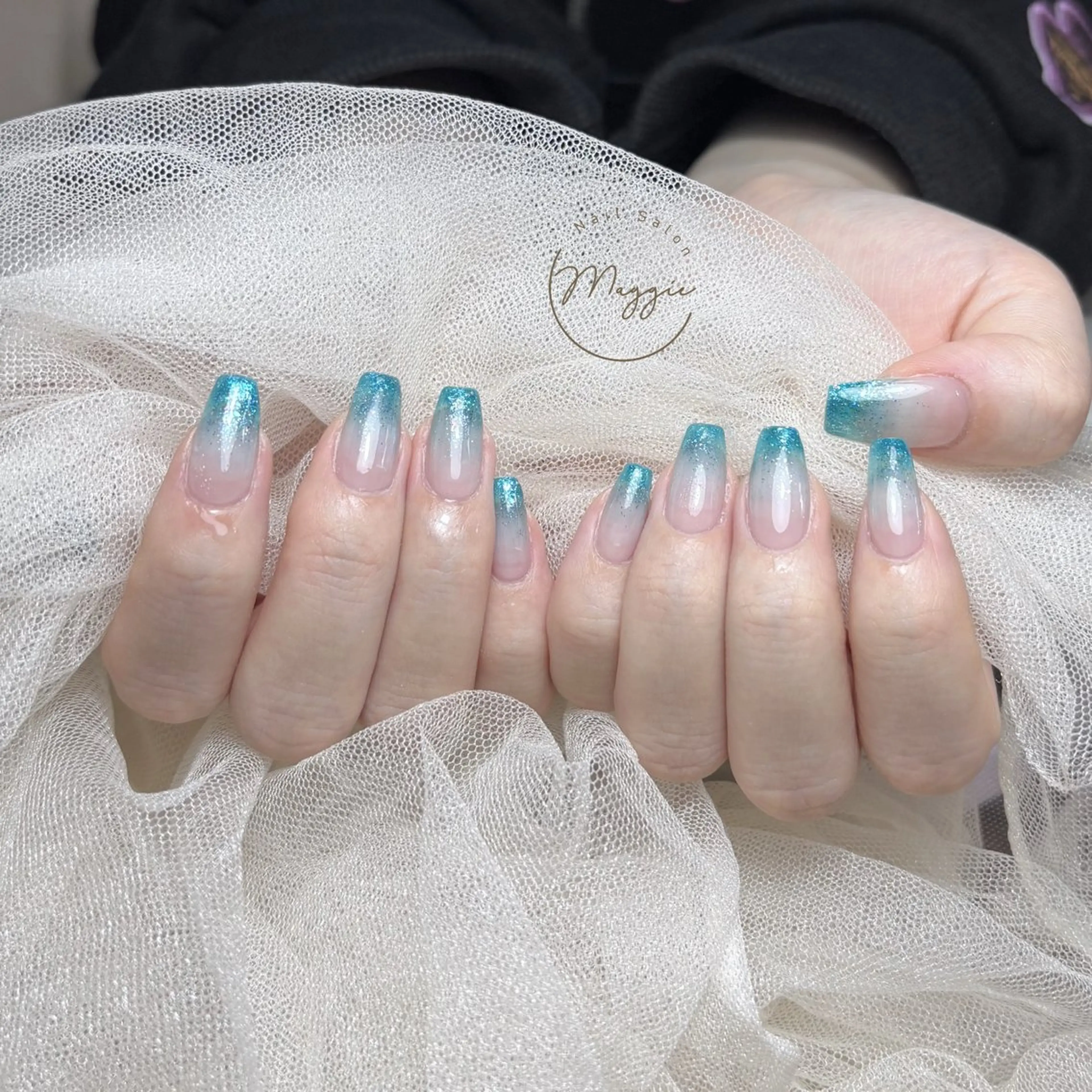 ネイル ラメ(グリッター) ラメグラデーション ハンドネイル Ti miのネイルデザイン