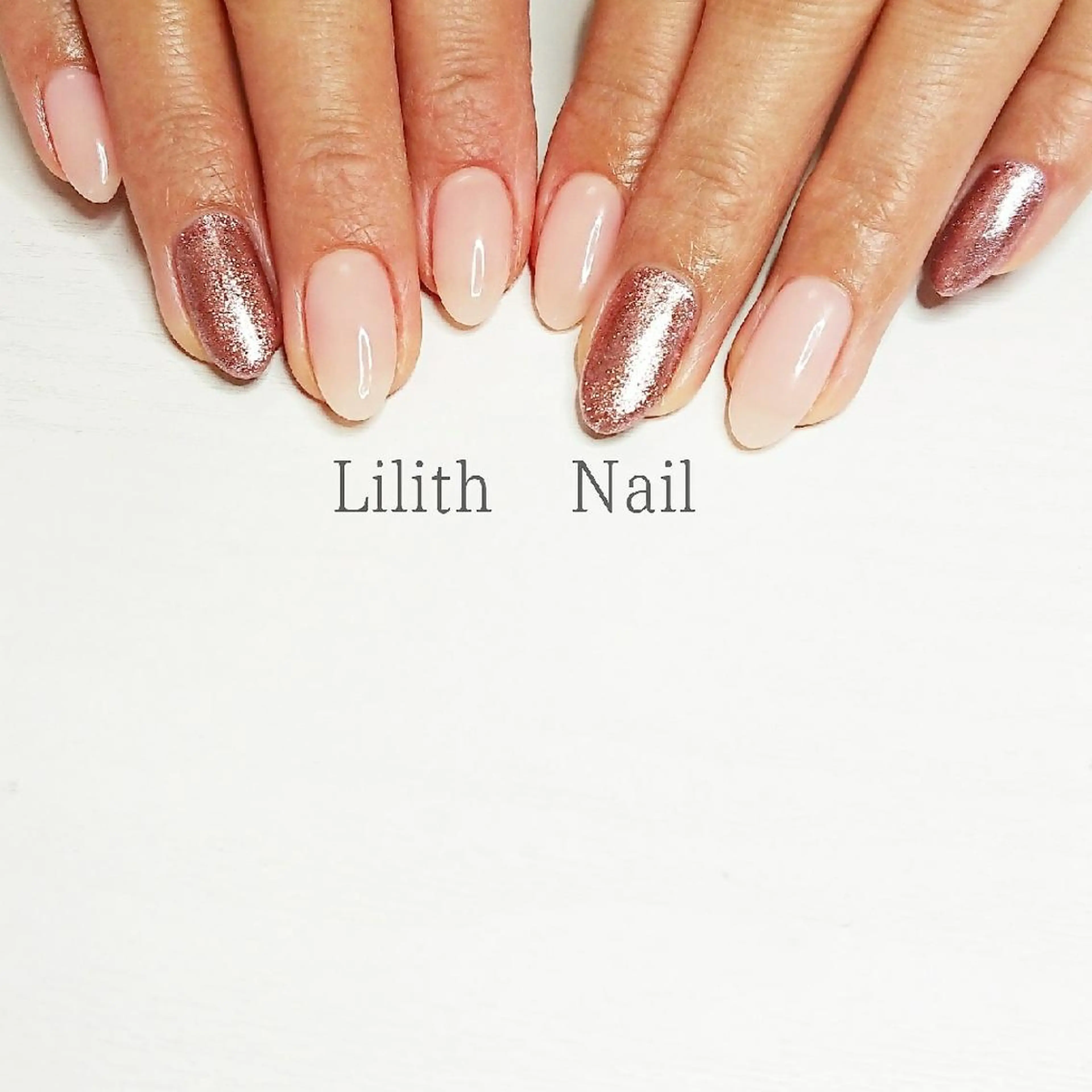 ネイル ラメ(グリッター) ハンドネイル Lilith Nailのネイルデザイン