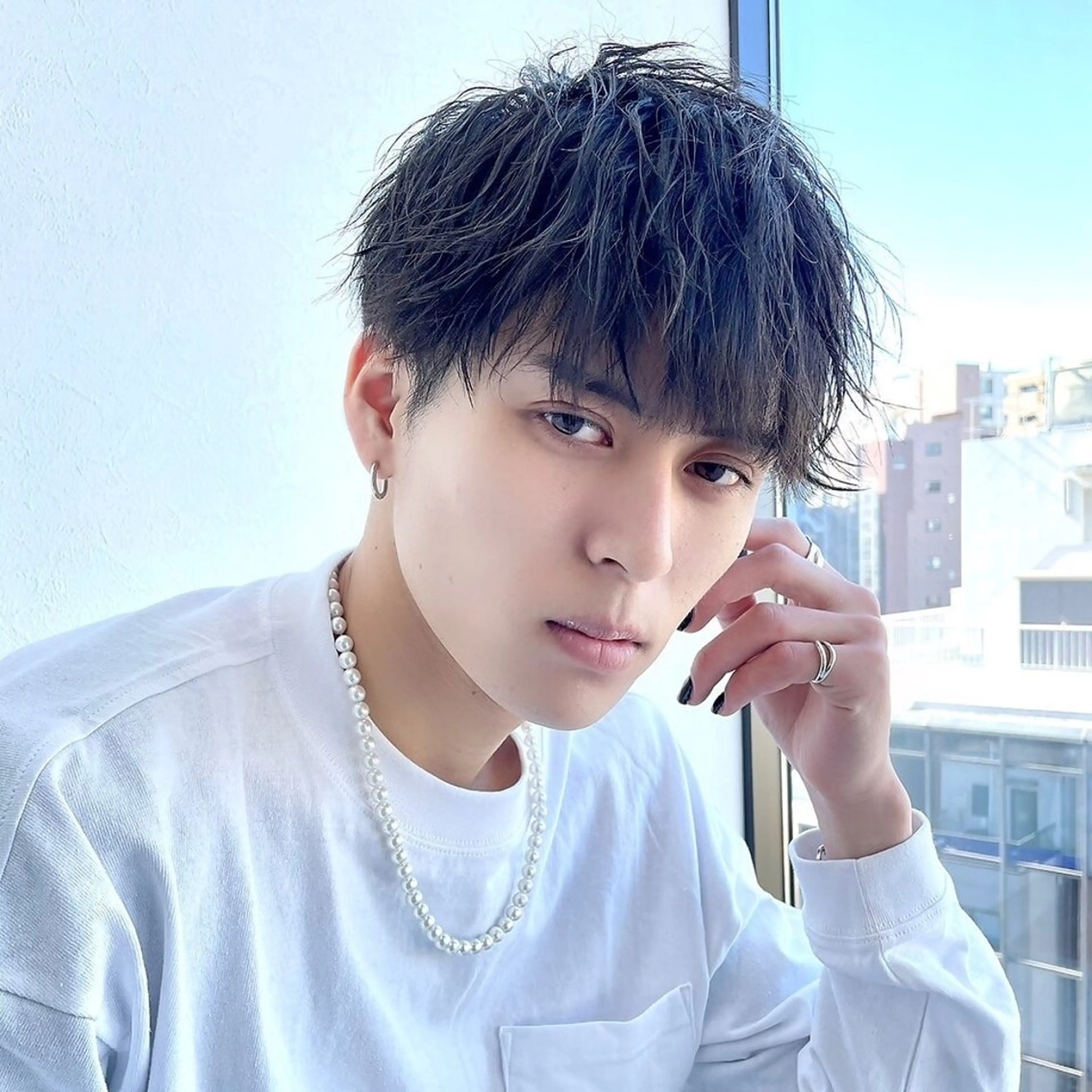 メンズ ヘアアレンジ/柔らか 艶カラー/AKARIのヘアスタイル