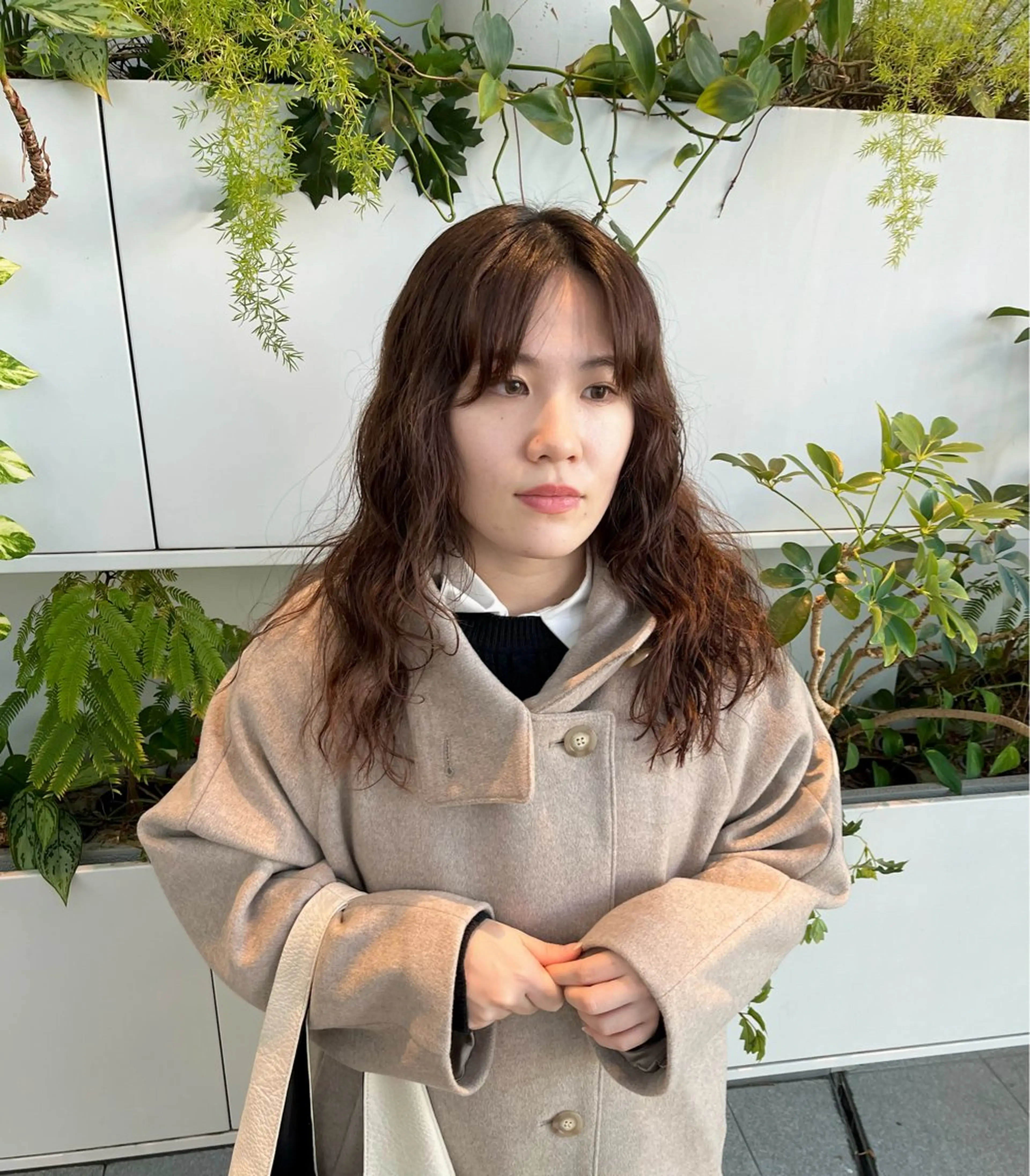 ロング パーマ カット パーマ トリートメント つぼみ/パーマ ／レイヤー／ボブのヘアスタイル