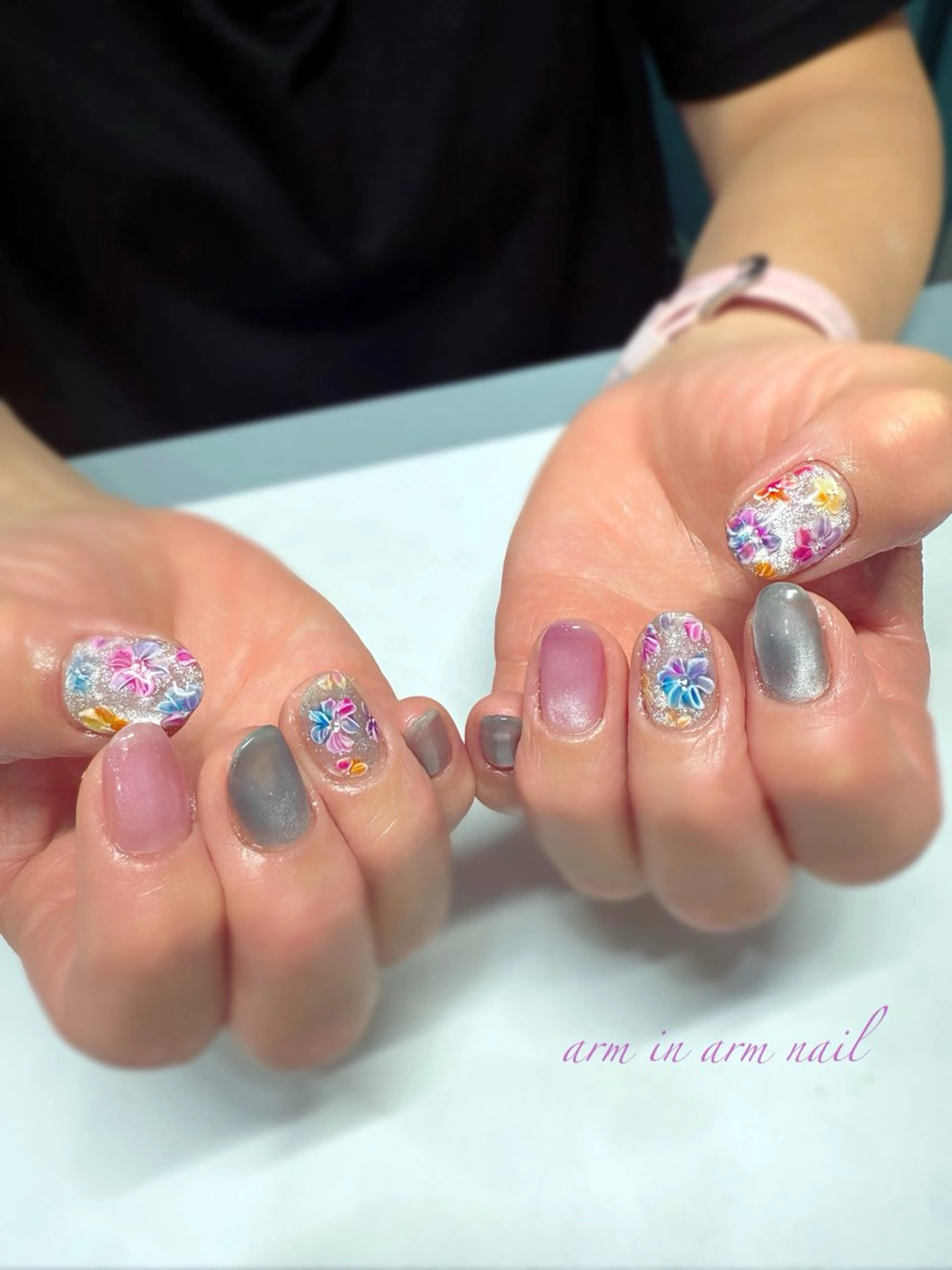 ネイル arm in arm ︎✿Yamamotoのマツエク・マツパデザイン