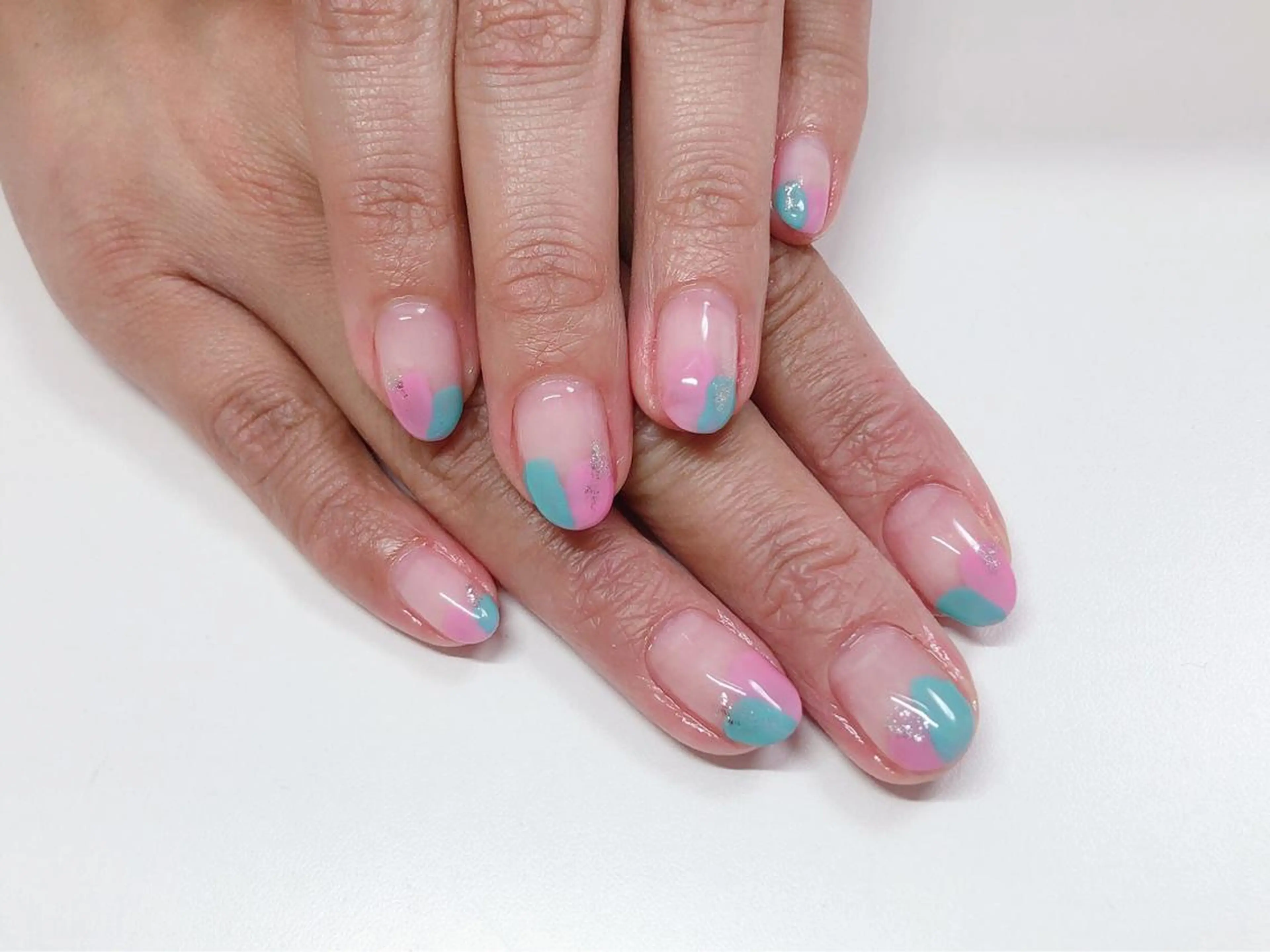 ネイル フットネイル グリーン オフィスネイル ワンカラーネイル Lily Roseスタッフ一同のマツエク・マツパデザイン