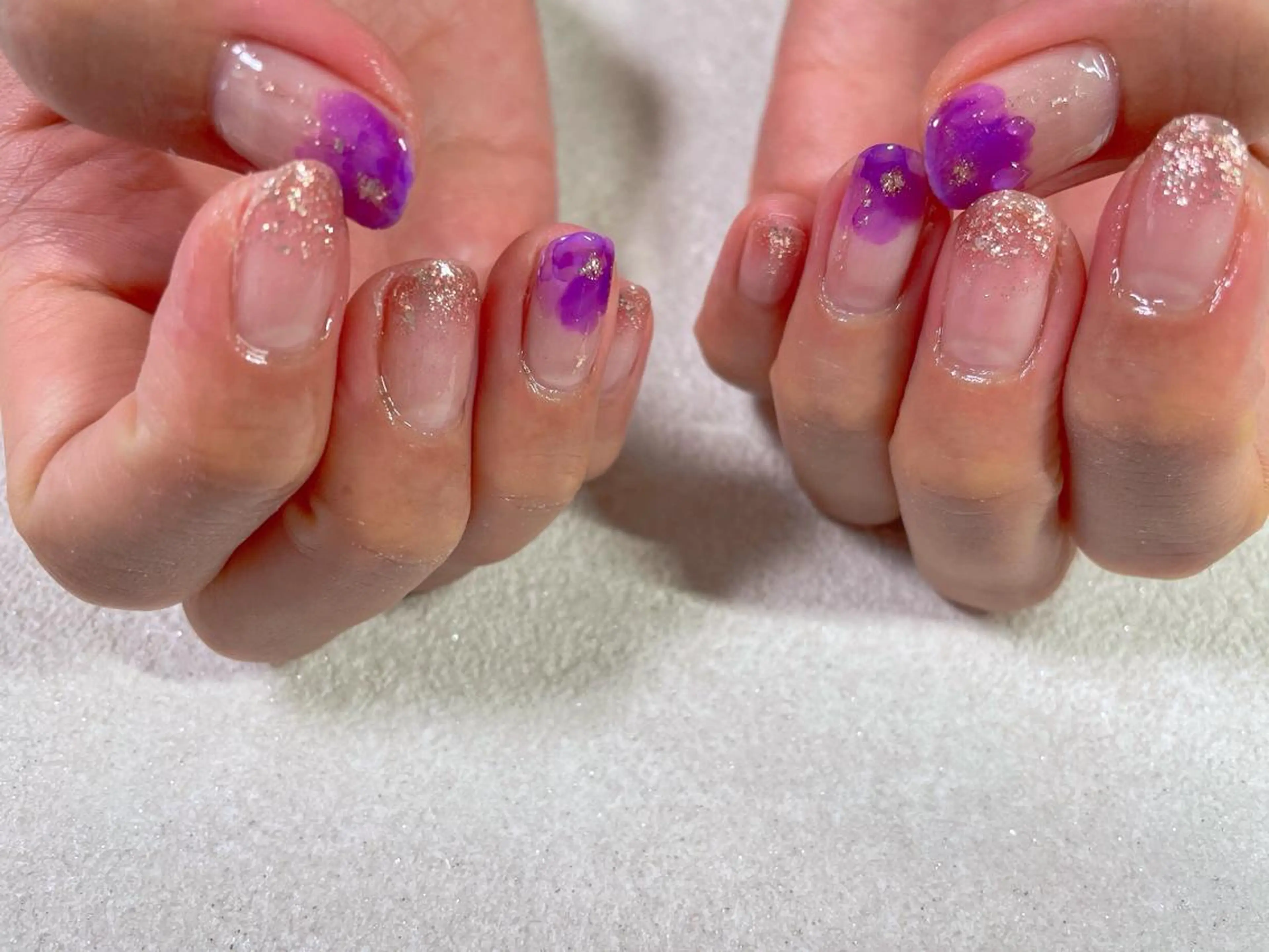 ネイル オーロラネイル フラワーネイル フットネイル フレンチネイル ジェルネイル ハンドネイル kikinail 溝の口のネイルデザイン