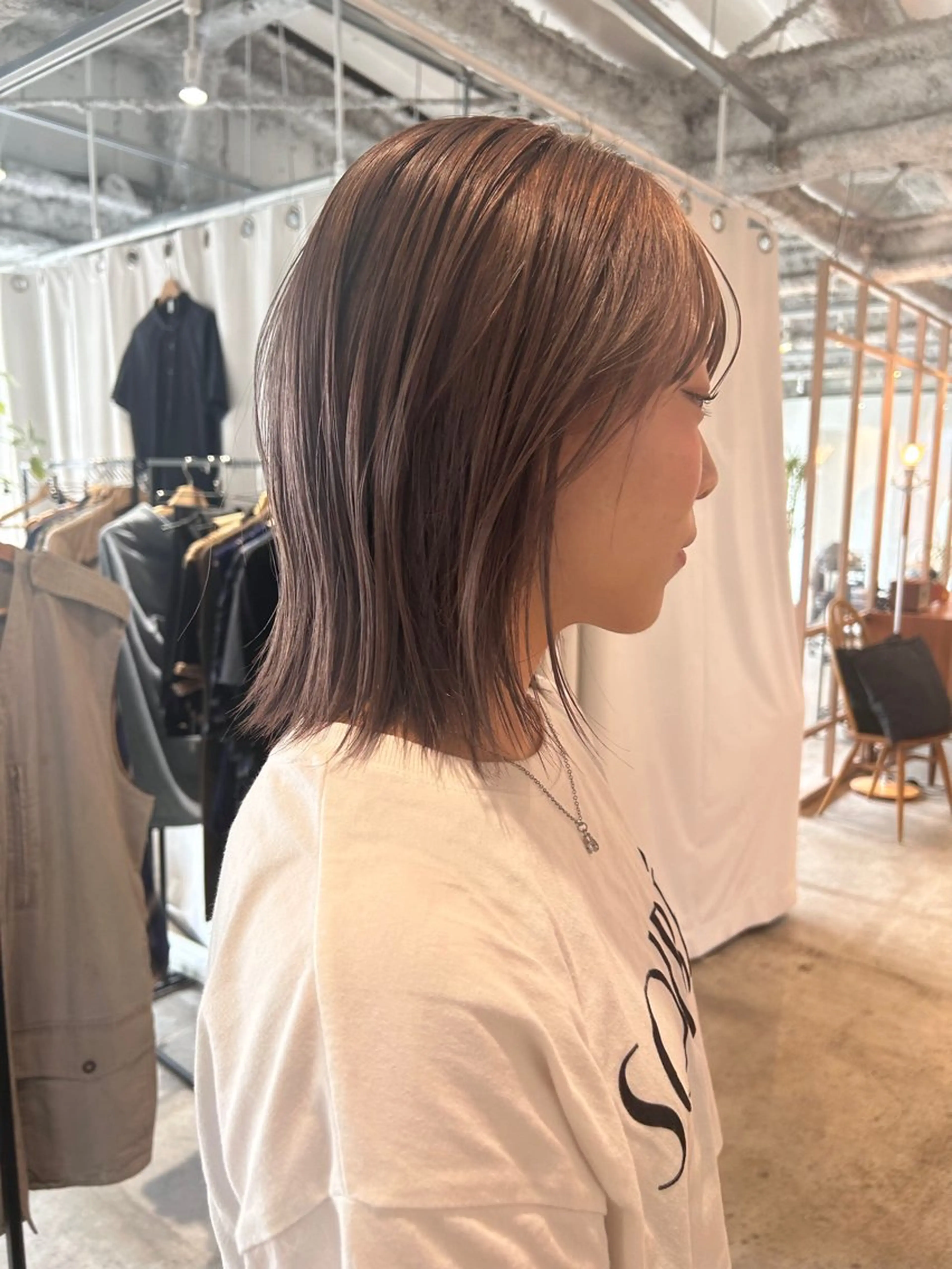 セミロング カラー ヘアアレンジ グレージュ ラベンダーカラー ラベンダーグレージュ ラベンダーグレー 🎀suzuna 透明感colorのヘアスタイル