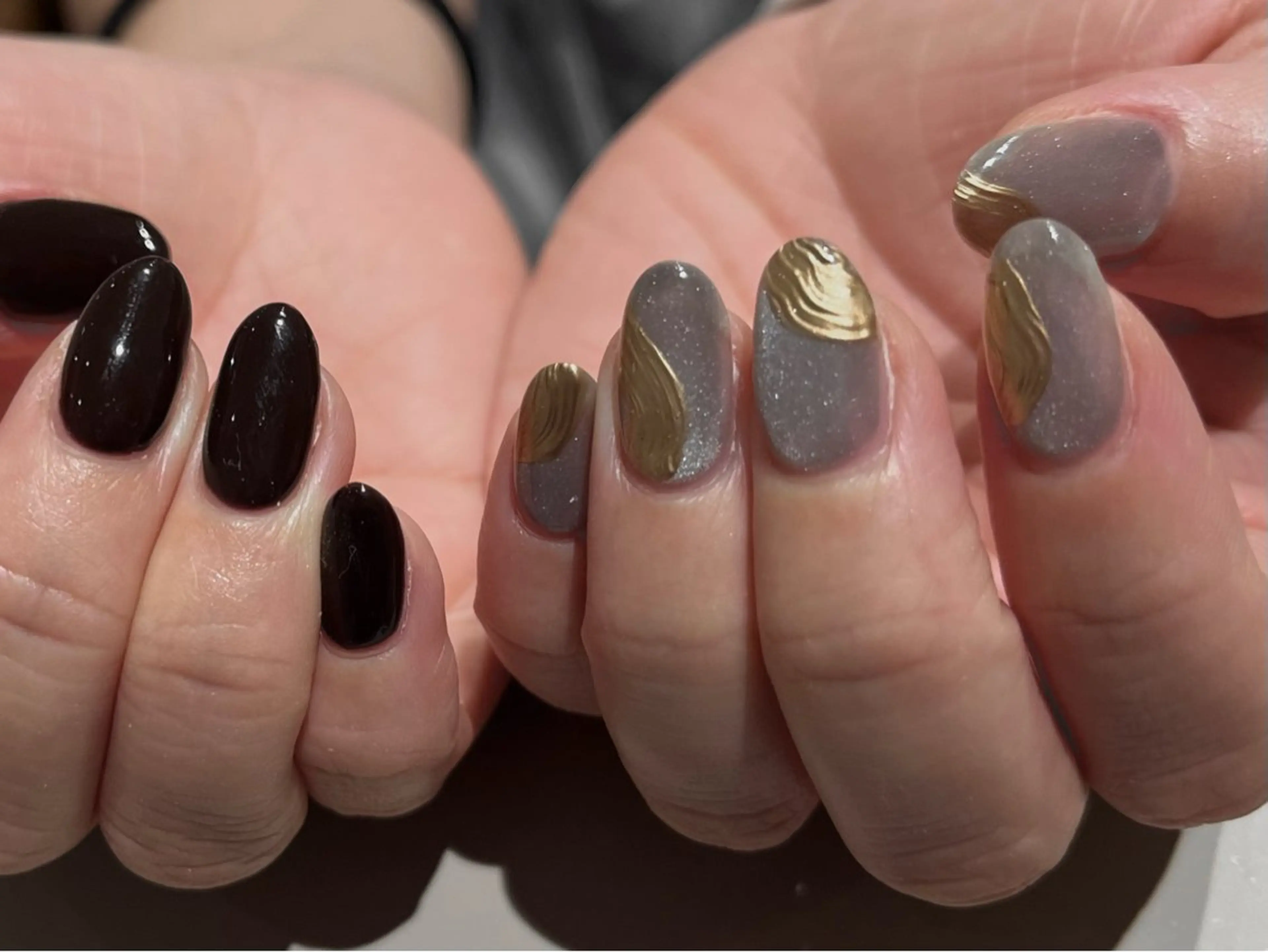 ネイル マグネットネイル ミラーネイル ハンドネイル scré as Ételのネイルデザイン