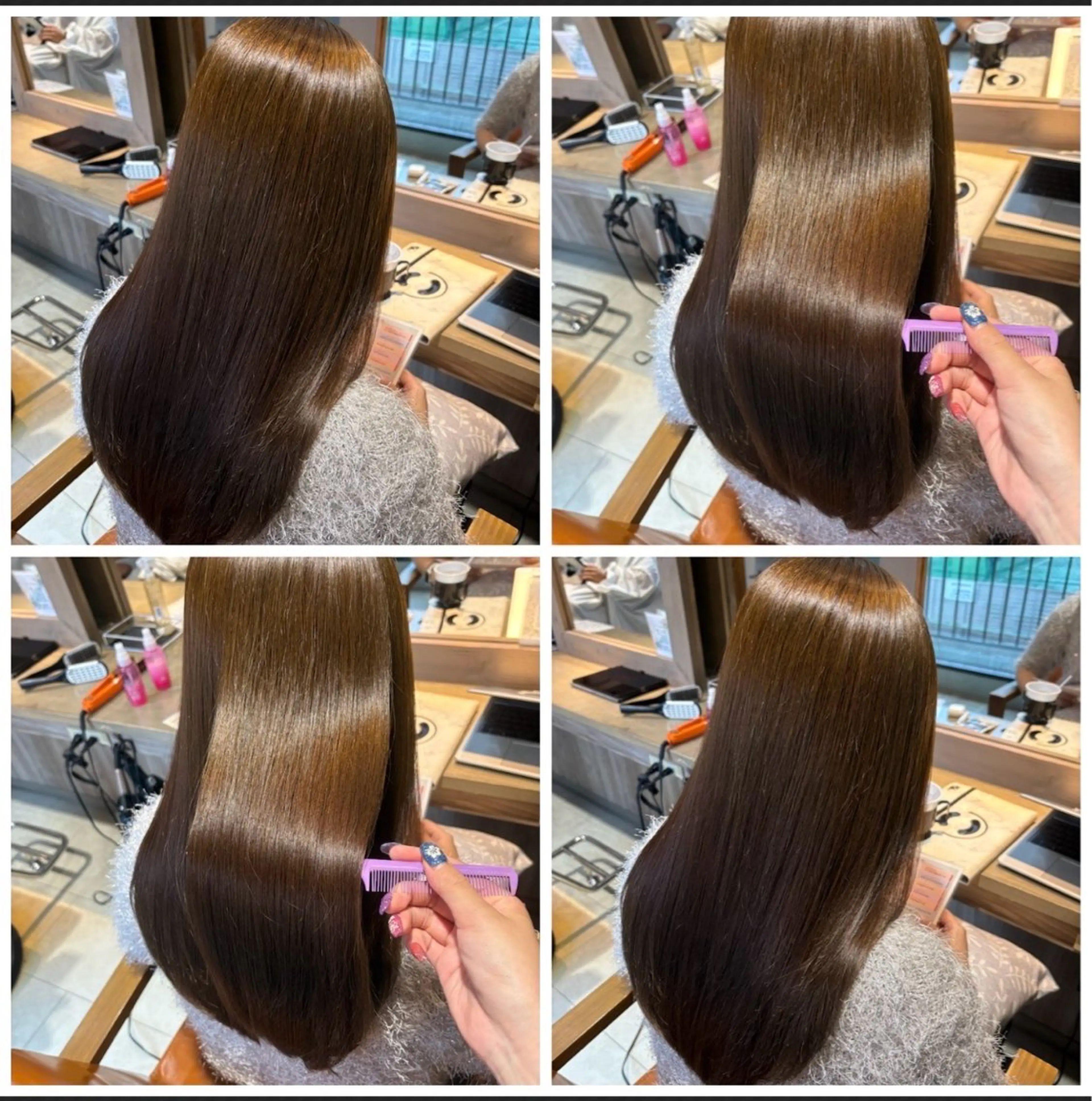 ロング カラー ヘアカラー トリートメント 艶髪×透明感カラー ののかのヘアスタイル
