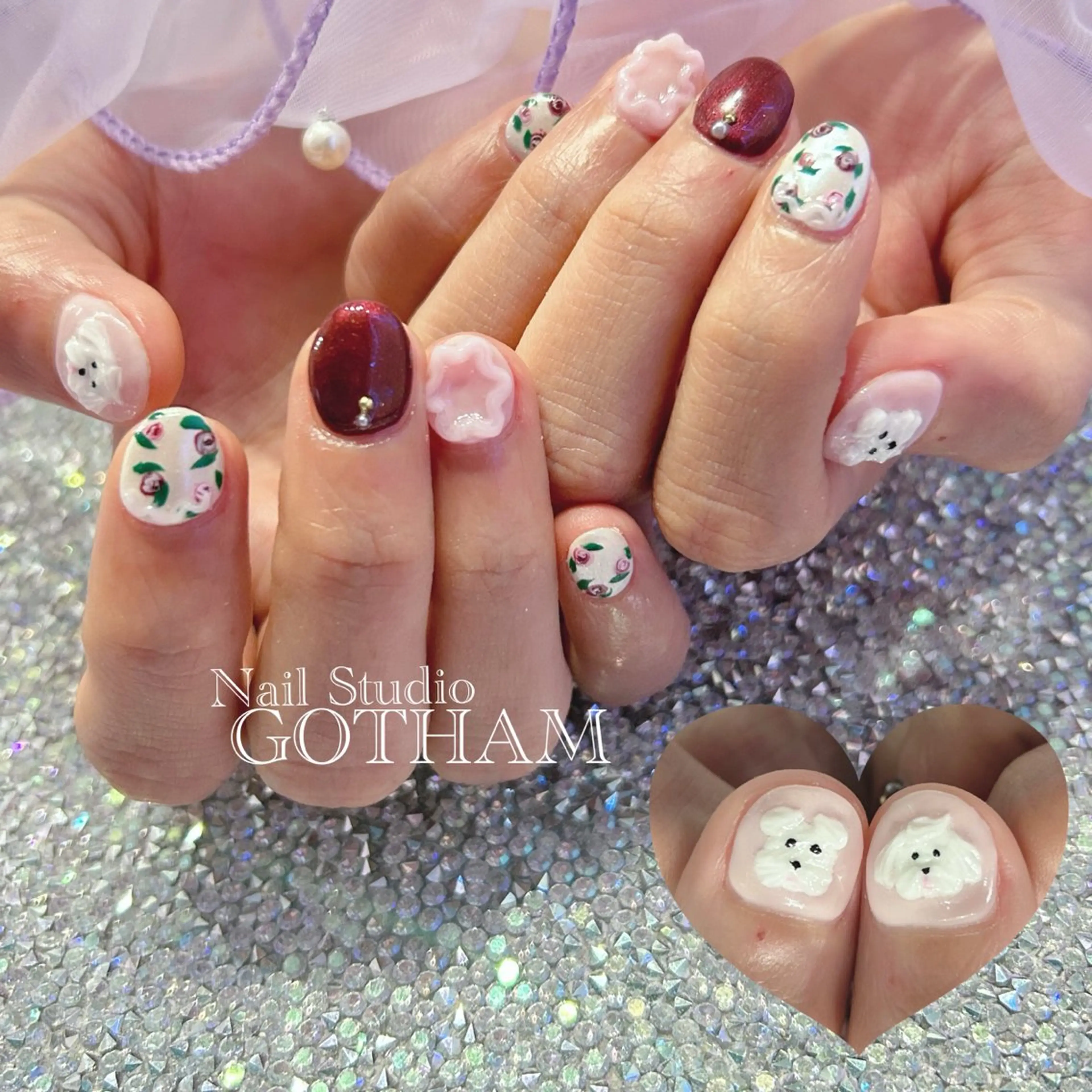 ネイル ハンドネイル 高円寺駅からすぐ🌈 ネイルGOTHAMのネイルデザイン