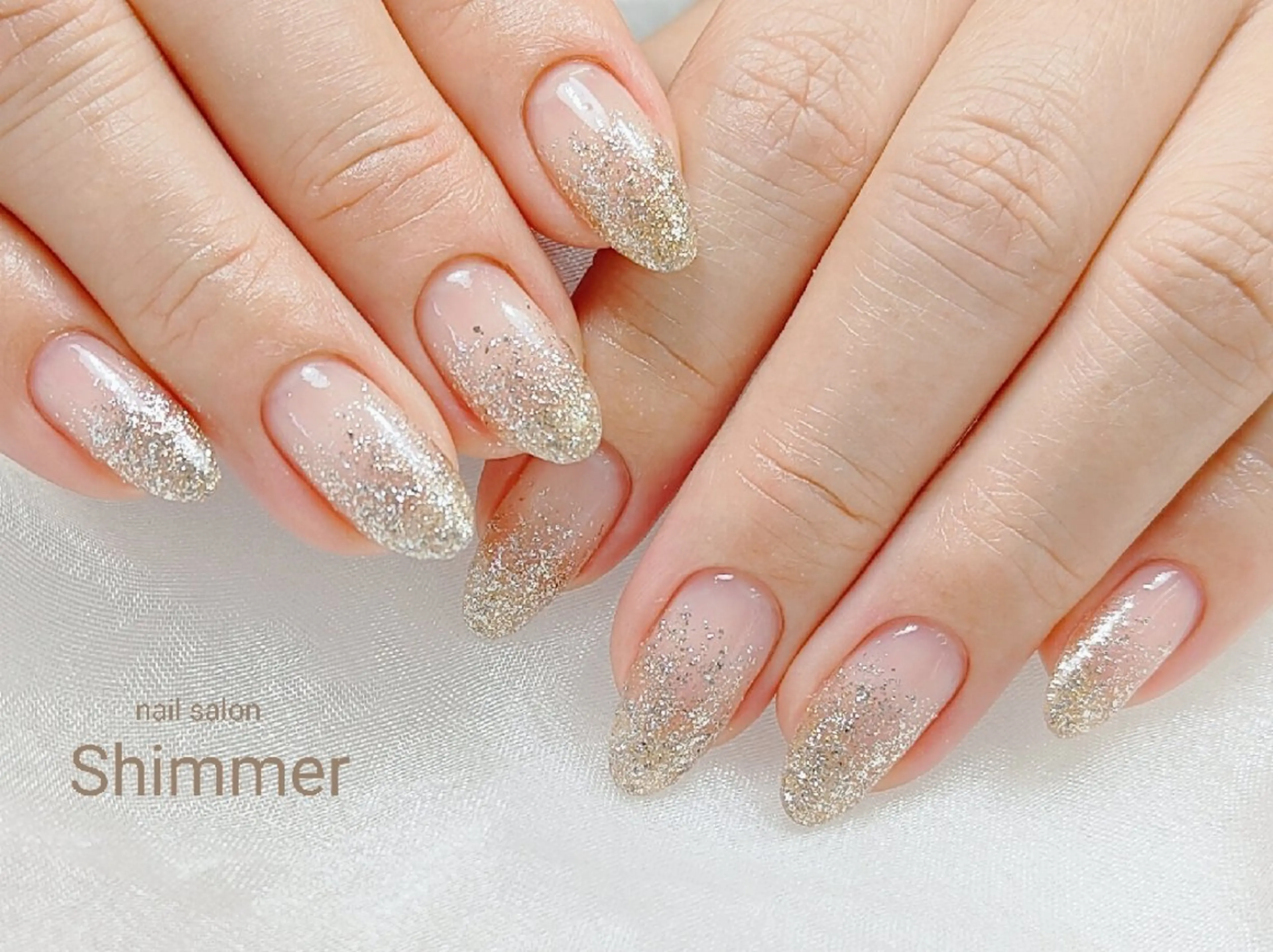 ネイル ラメ(グリッター) ラメグラデーション Shimmer Asakoのネイルデザイン