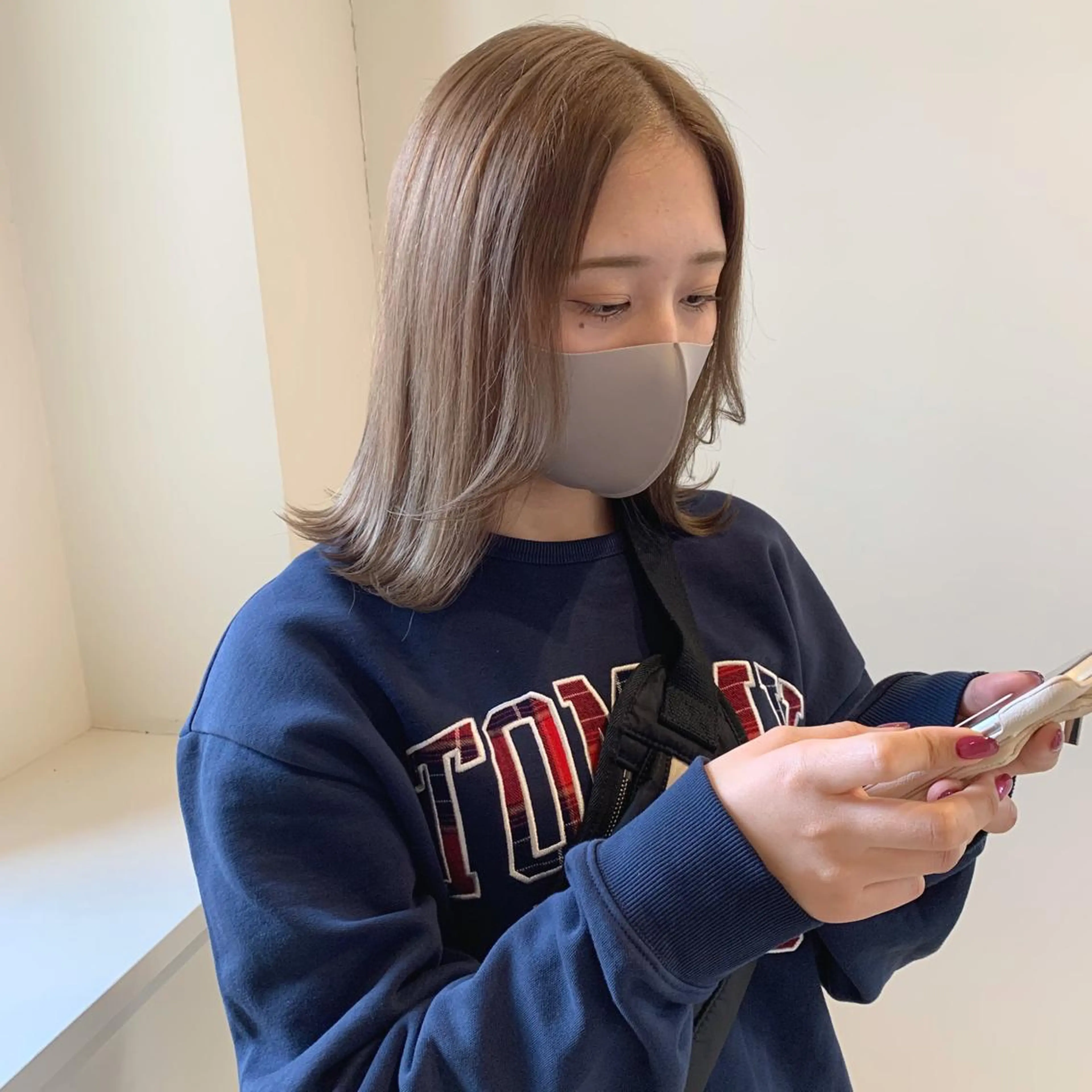 ミディアム カラー 清水 亮太／赤み消しカラーのヘアスタイル