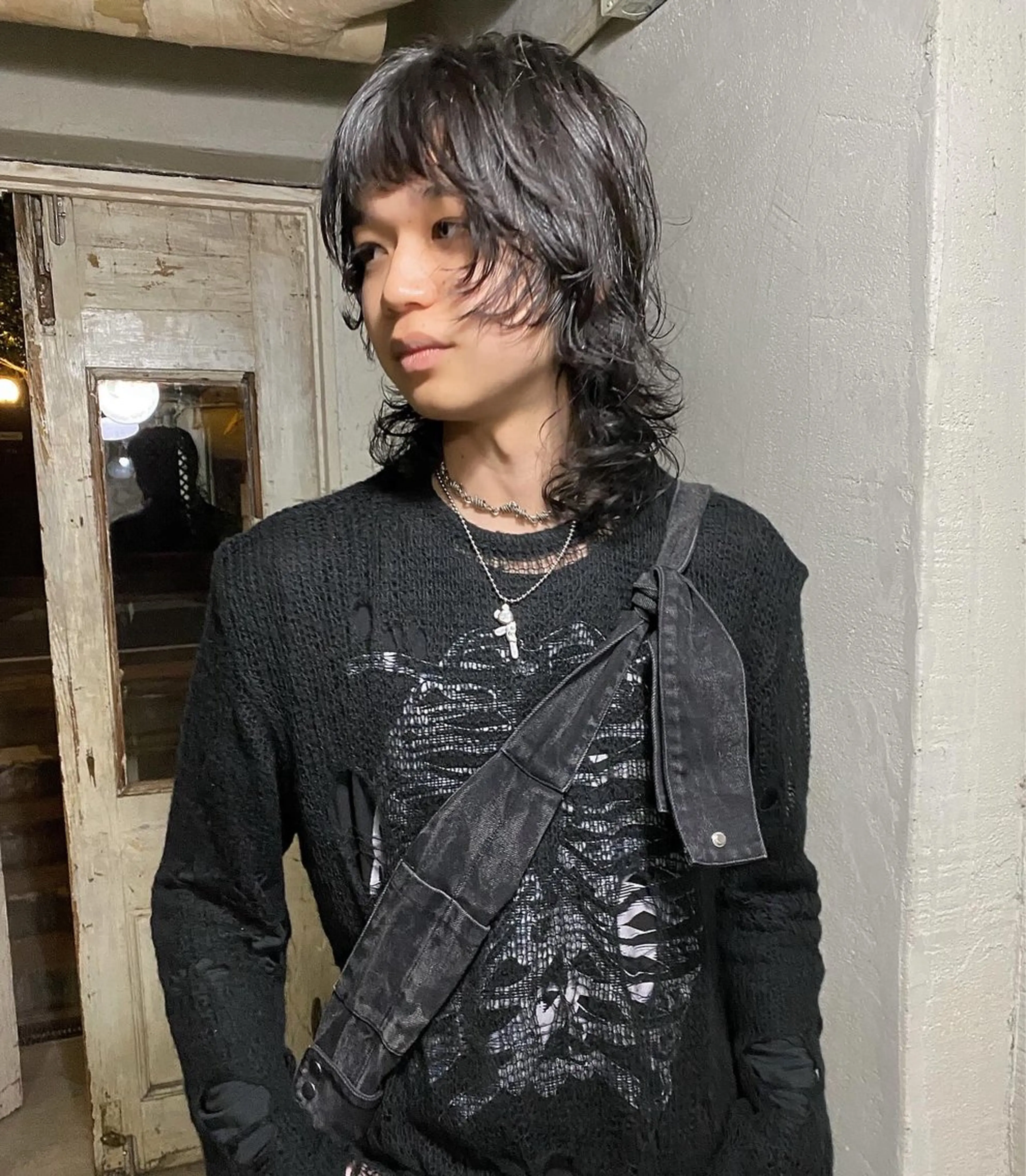 セミロング カラー パーマ メンズ パーマ、髪質改善 カズマのヘアスタイル