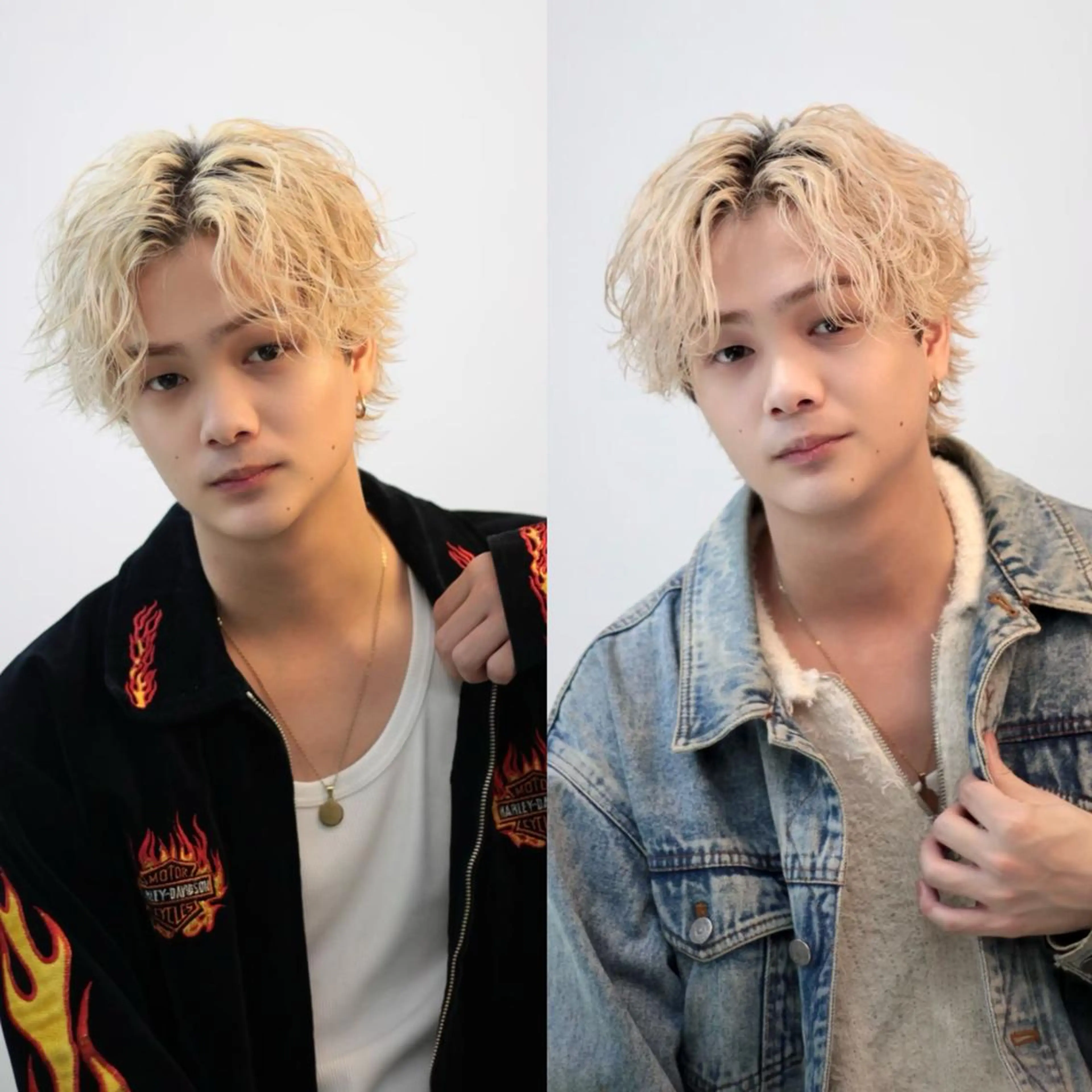 メンズ メンズマッシュ/ パーマ🔥ハイトーンのヘアスタイル