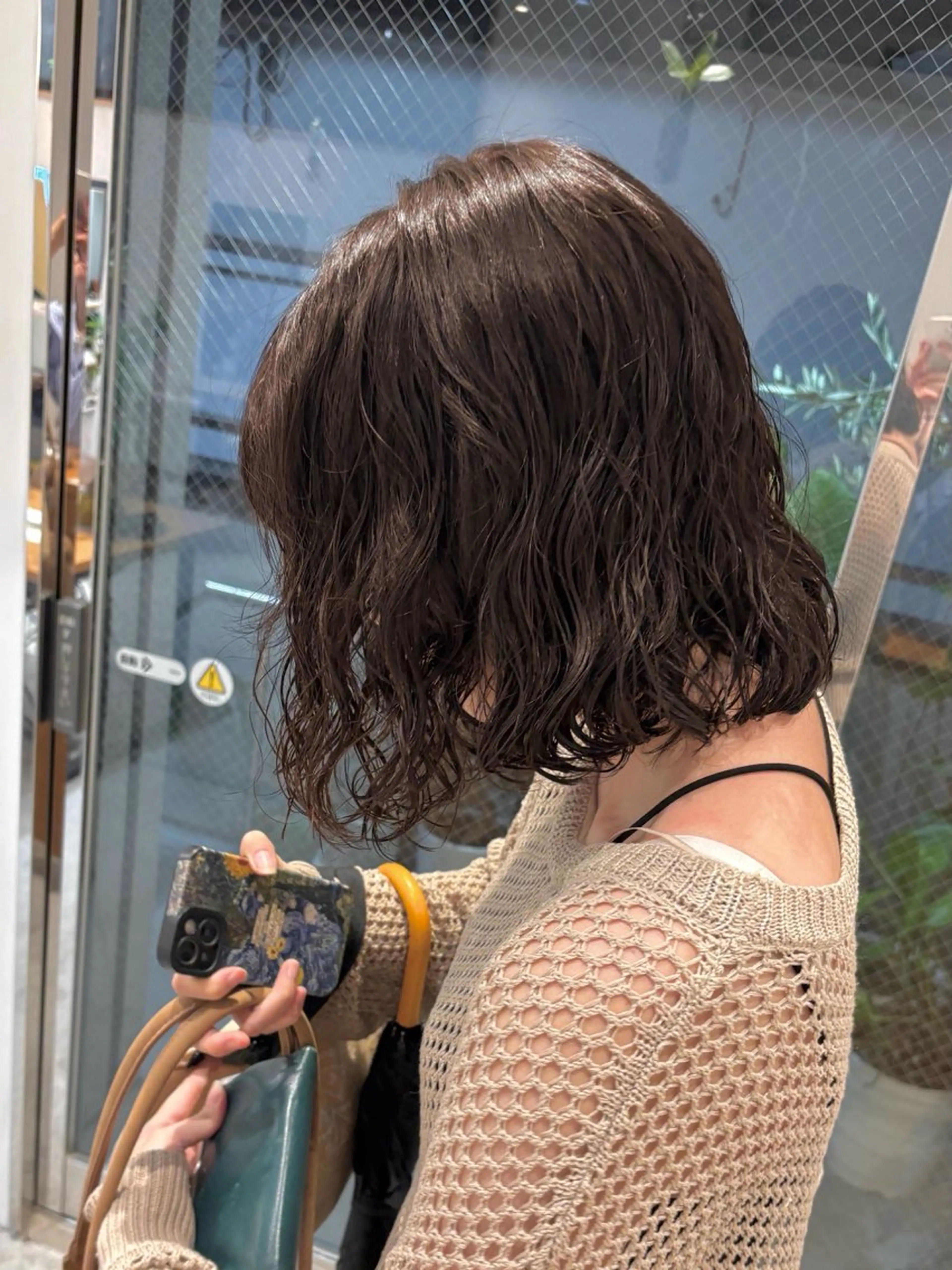 ミディアム カラー パーマ green machida所属・暖色・ベージュ♡ nanoha itoのヘアスタイル