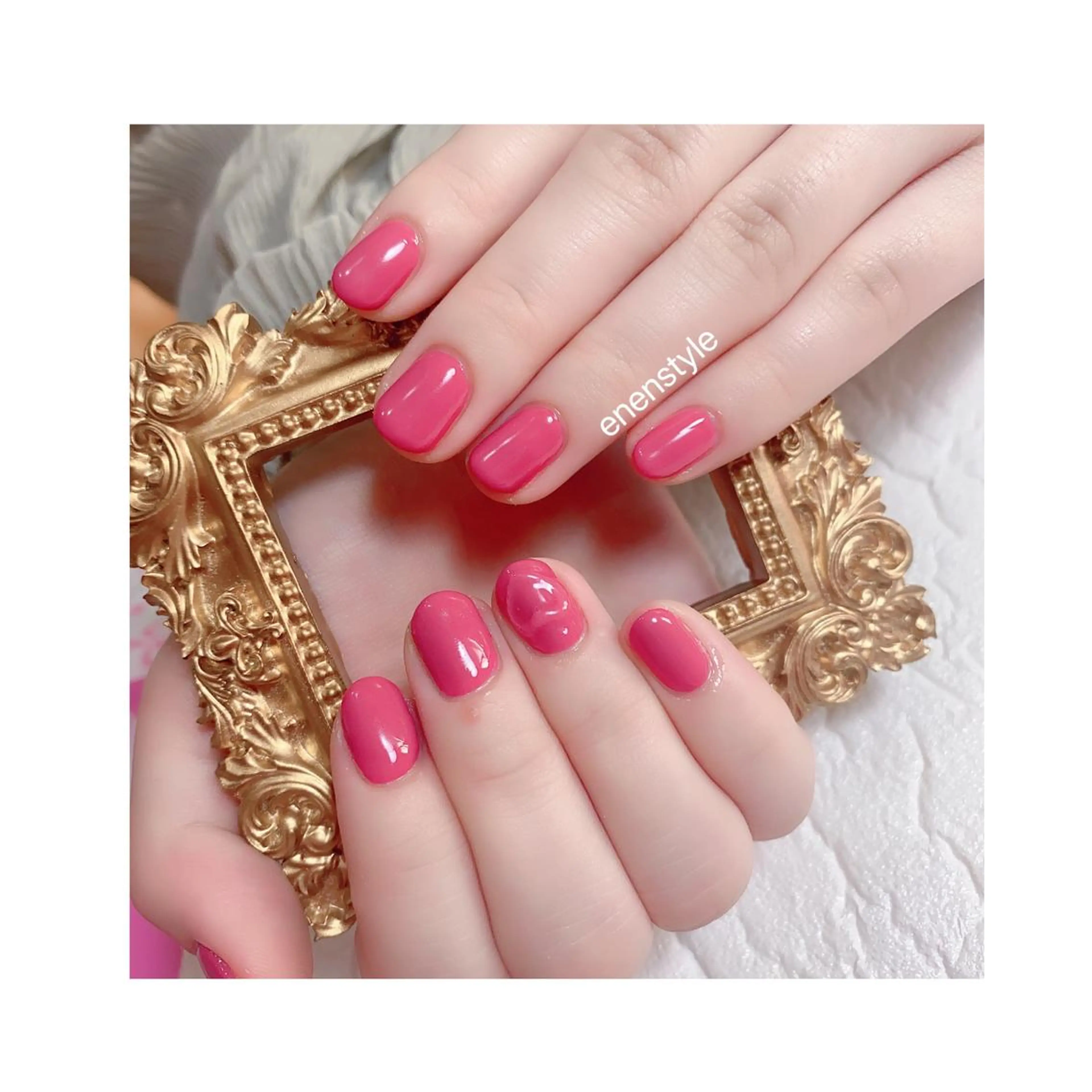 ショート ネイル ジェルネイル ニュアンスネイル オフィスネイル ワンカラーネイル パラジェル 👑enen style👑のネイルデザイン