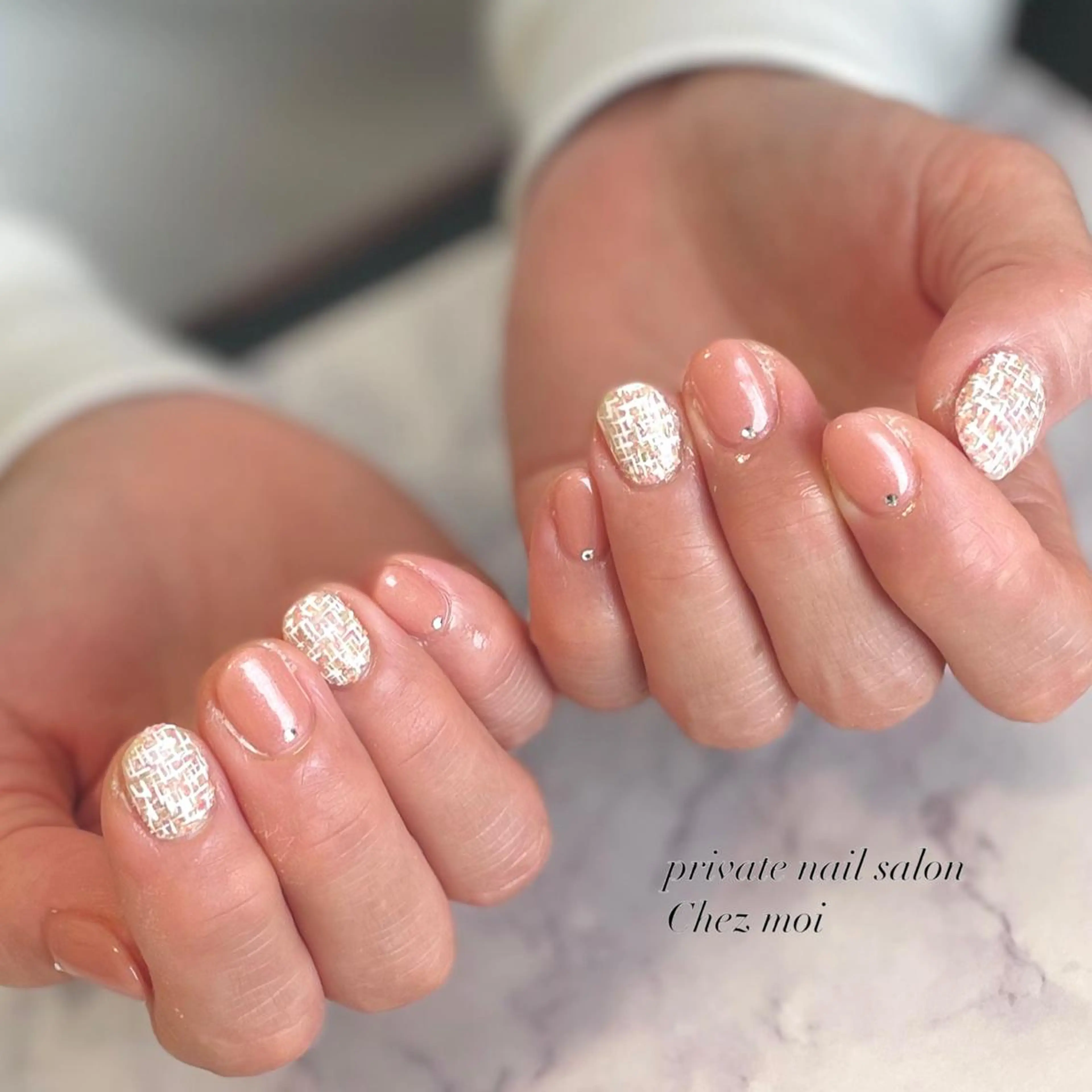 ネイル ツイードネイル KOMINE TOMOKOのネイルデザイン