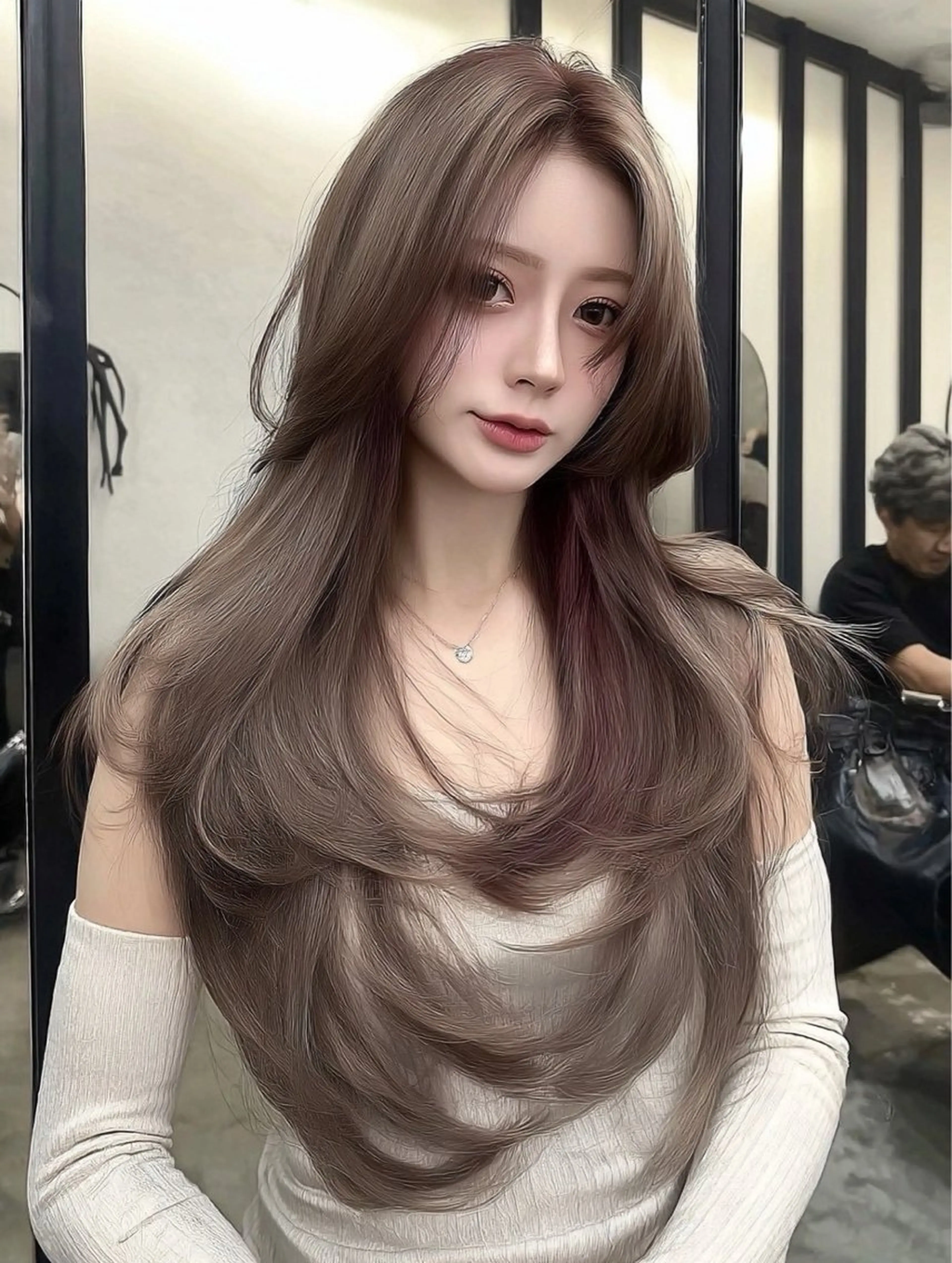 ロング カラー 透明感カラー ハイトーンカラー インナーカラー ボブ 髪質改善 祖慶 歩のヘアスタイル