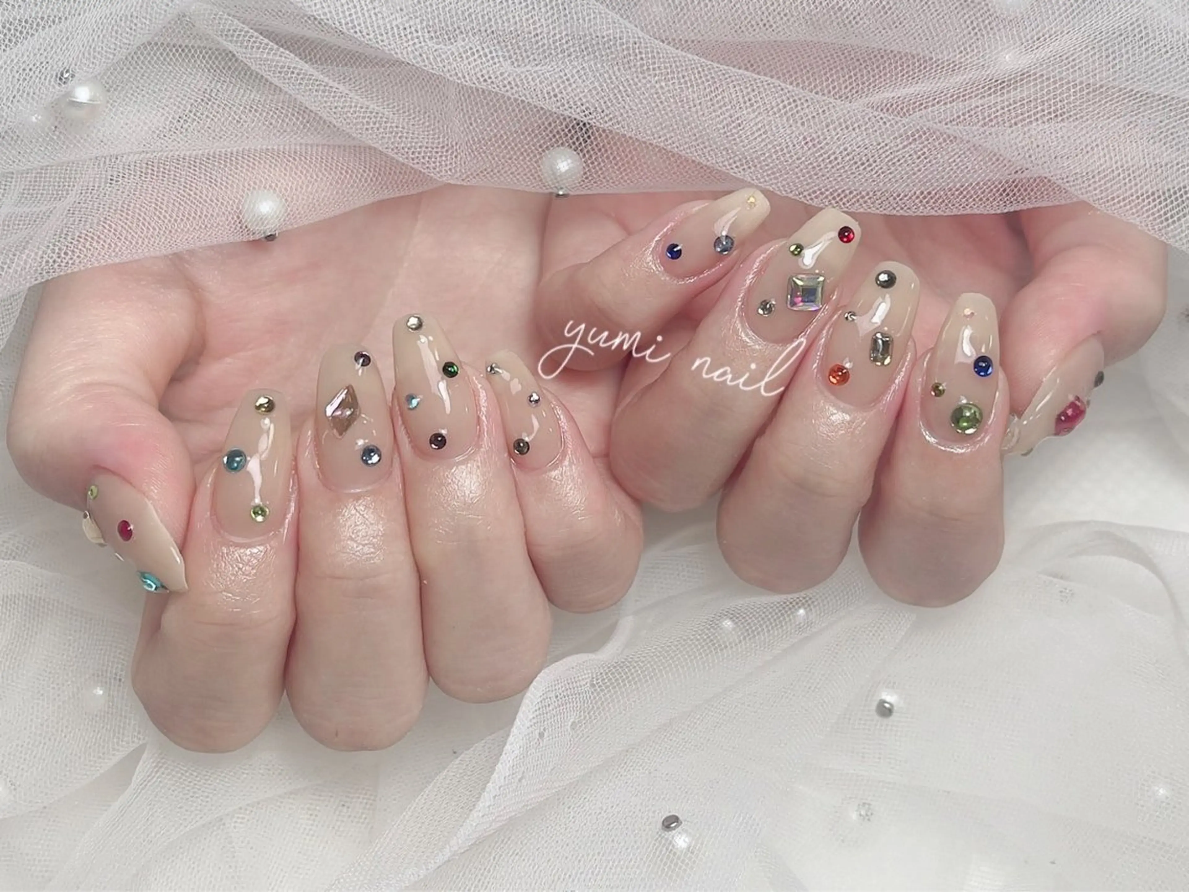 ネイル 𝐲𝐮𝐦𝐢🎀 長さ出しデザイン専門のネイルデザイン