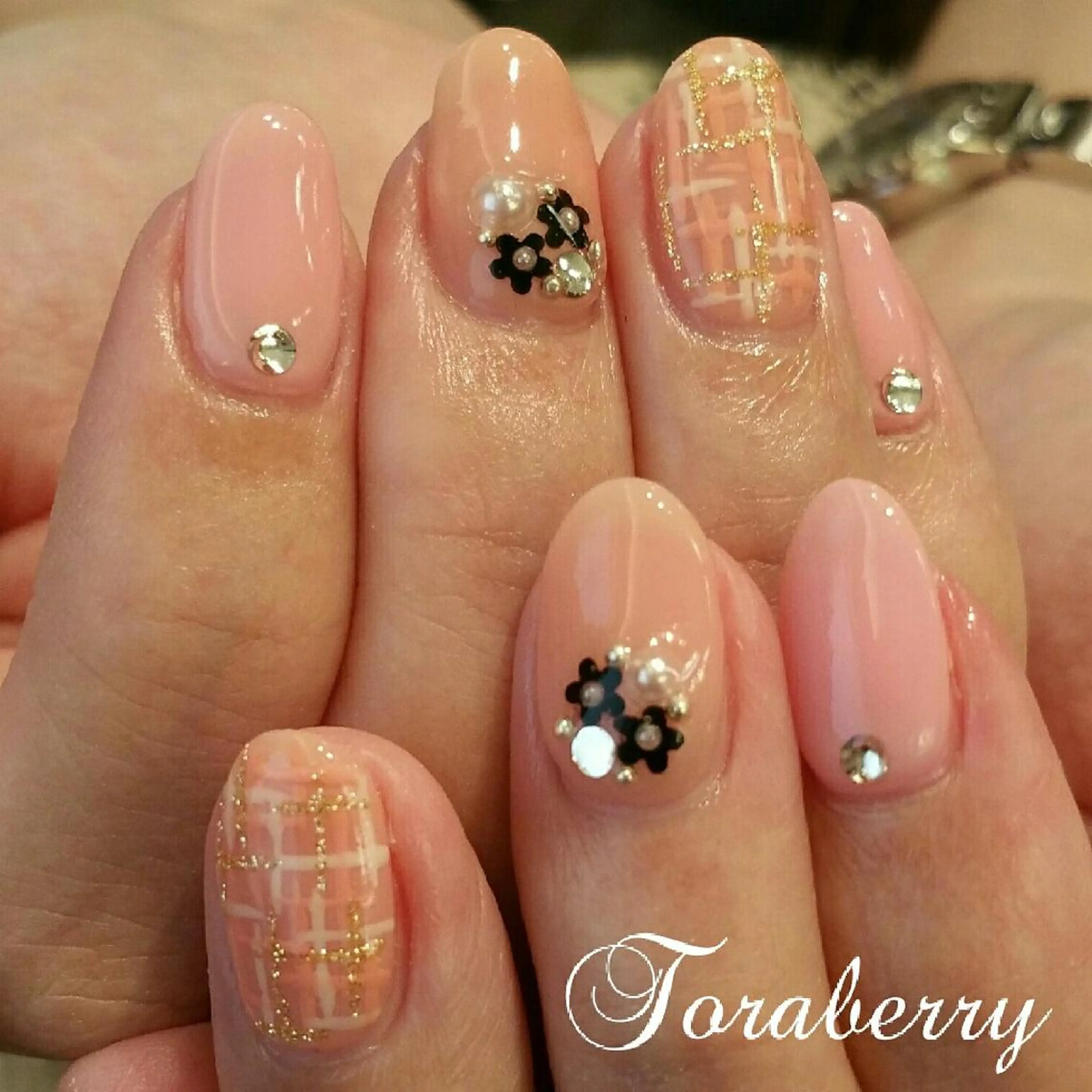 ネイル ツイードネイル ネイリスト なつみのネイルデザイン