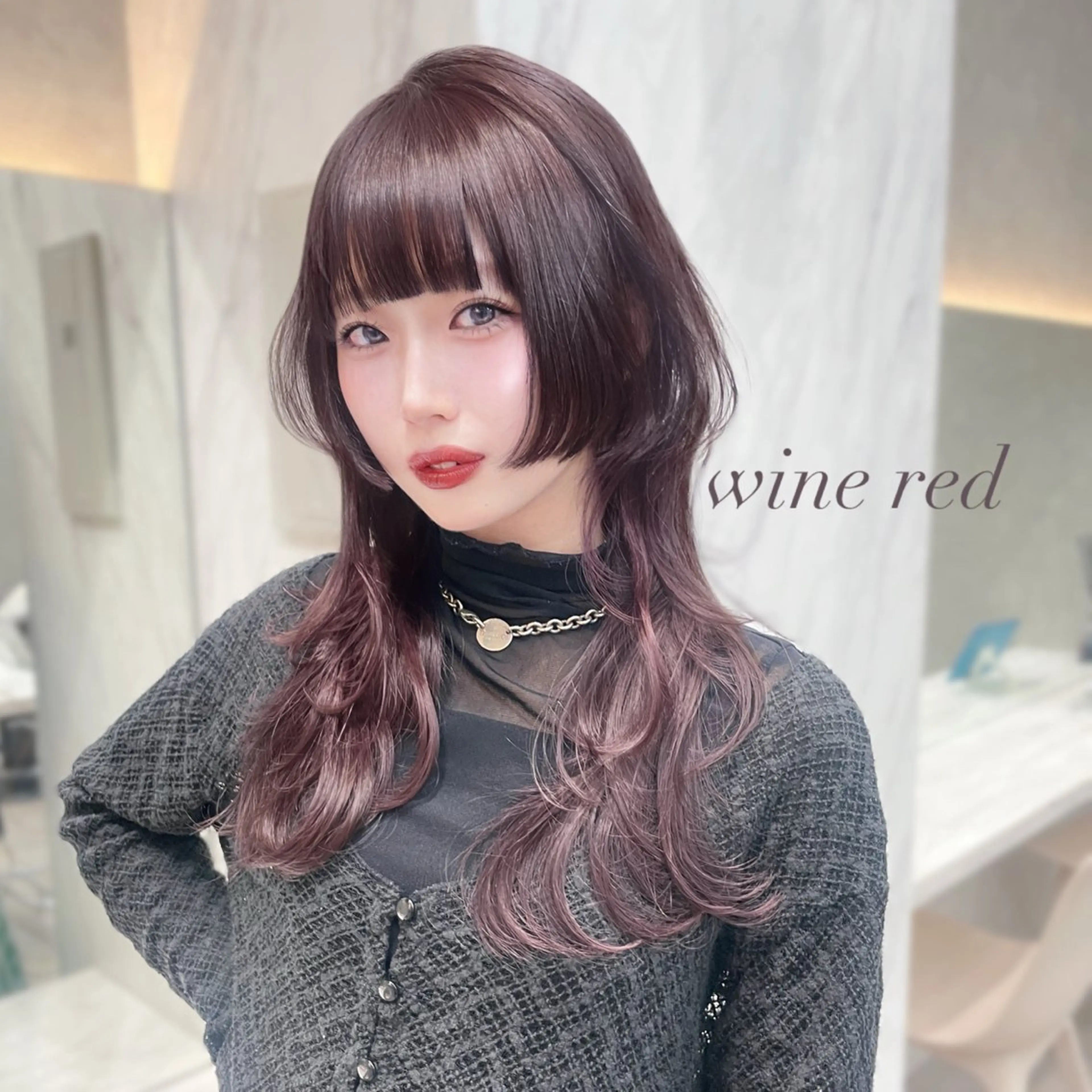 セミロング MOE 福岡韓国ヘア✧︎のヘアスタイル