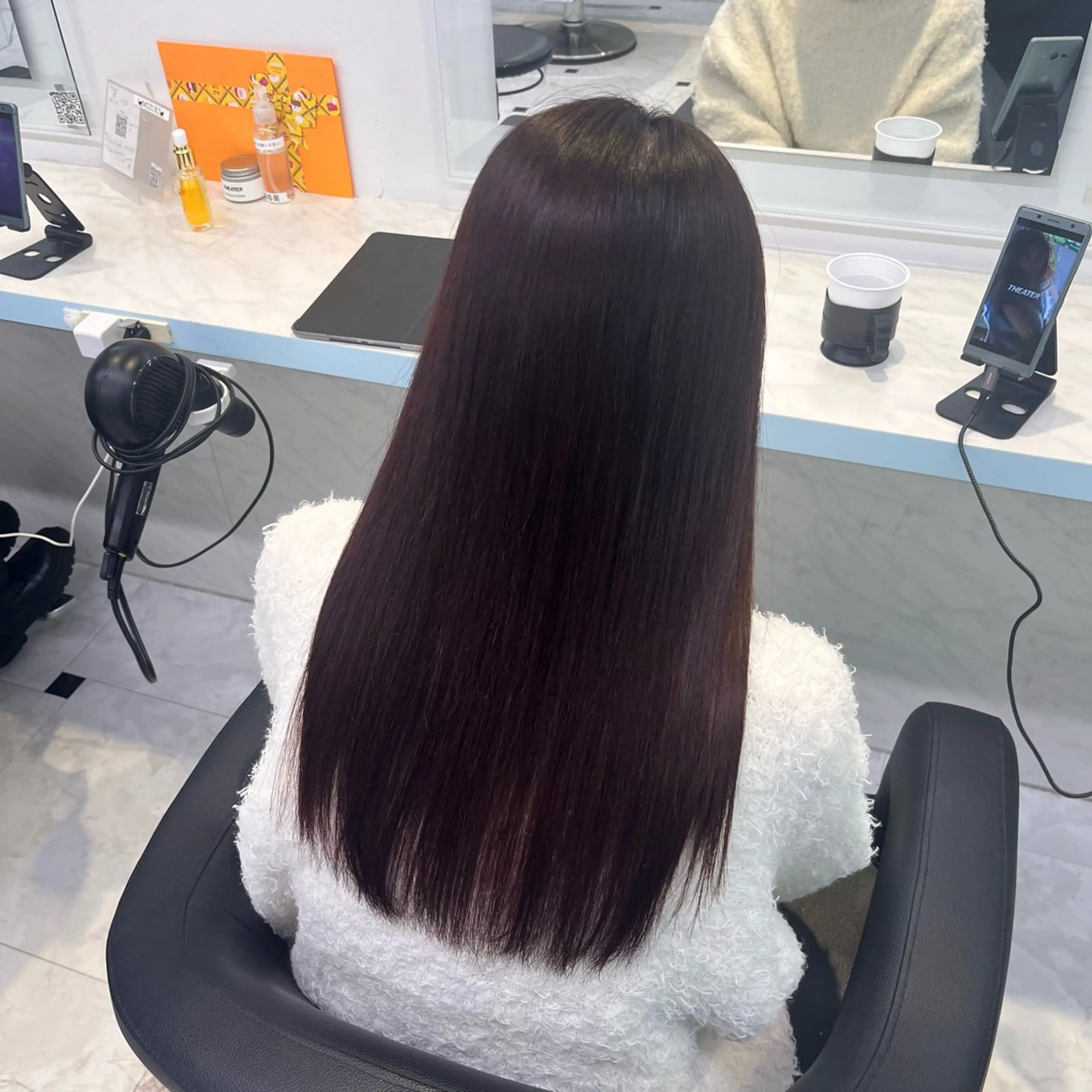 ロング ヘアカラー トリートメント ヘアセット NANA💓韓国ヘア /レイヤー/暖色💓のヘアスタイル