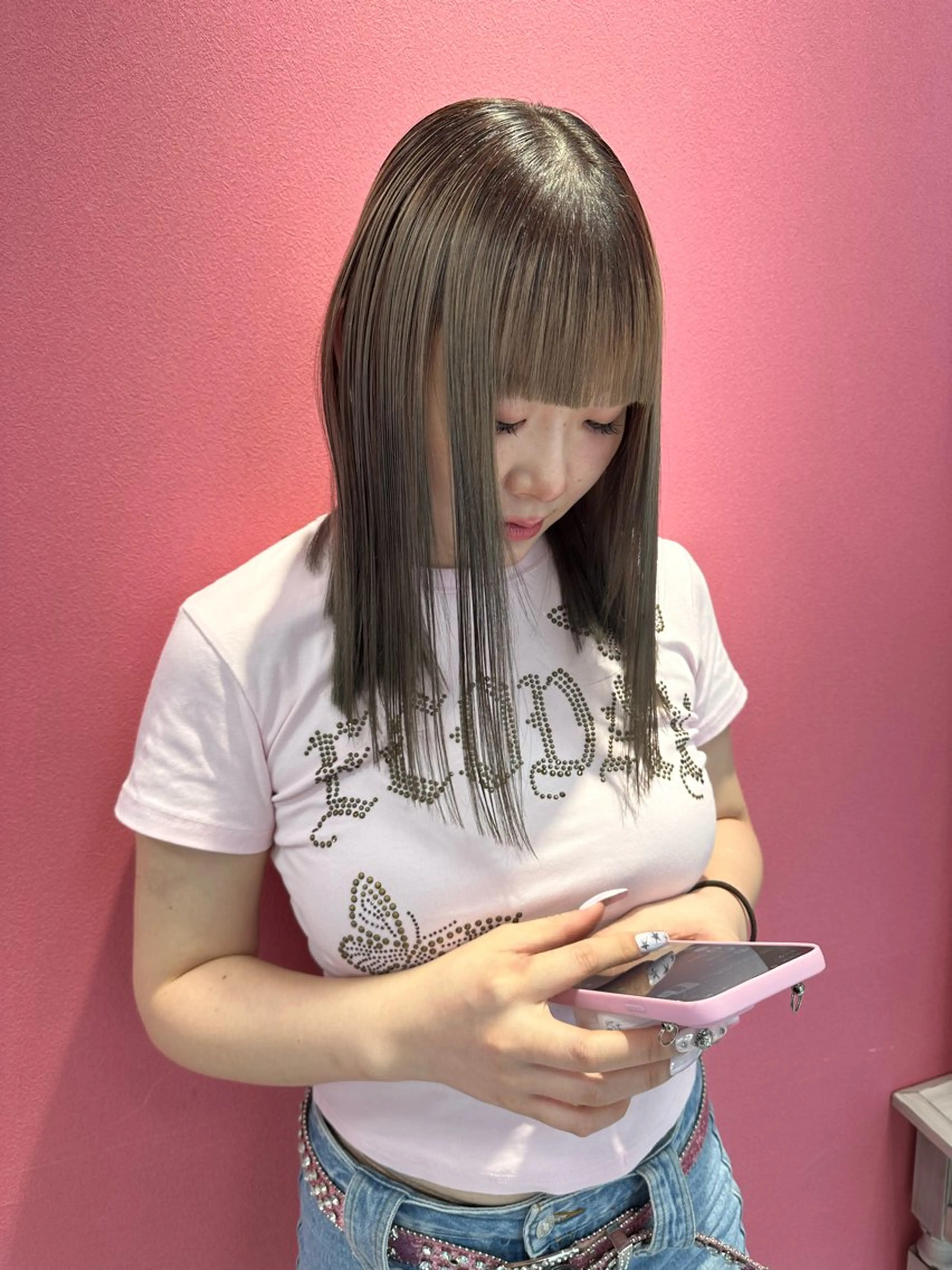 前髪カット➕one color 🩵🪽の写真