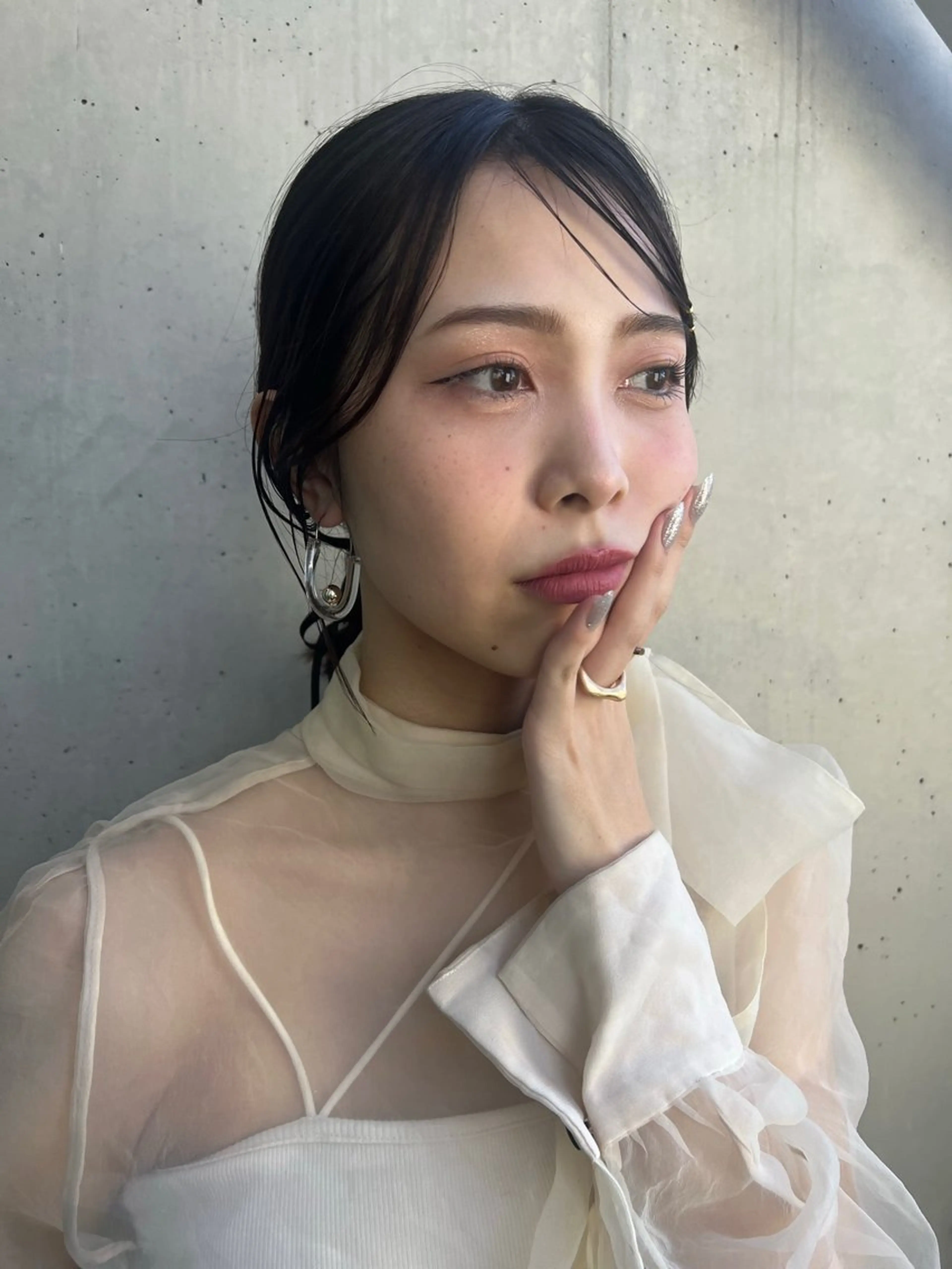 ヘアアレンジ センターパート/ 暖色カラーayuのヘアスタイル