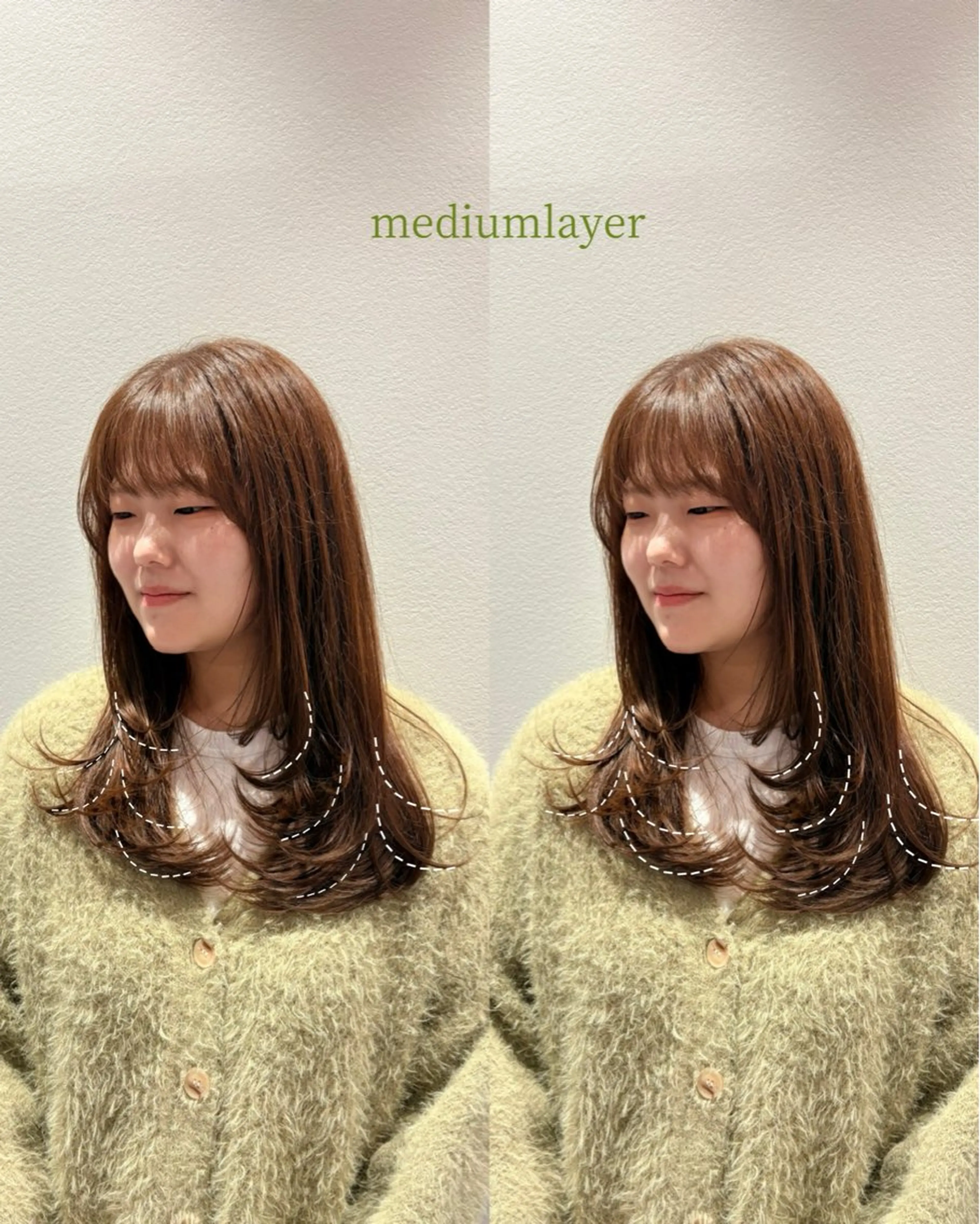 ミディアム ヘアカラー アリヤマ メイカのヘアスタイル