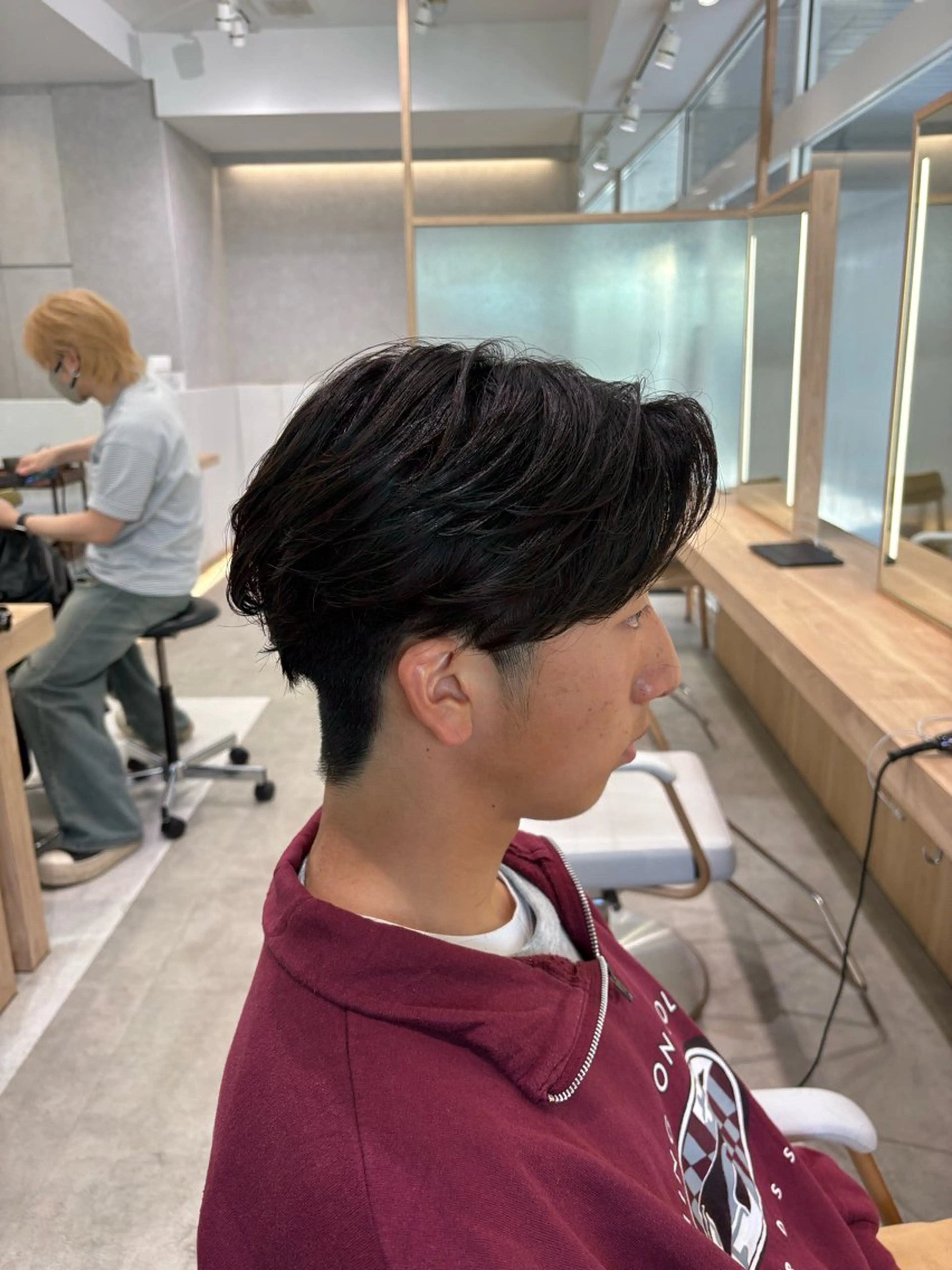 パーマ メンズ 縮毛矯正& 透明感カラー✨レオのヘアスタイル