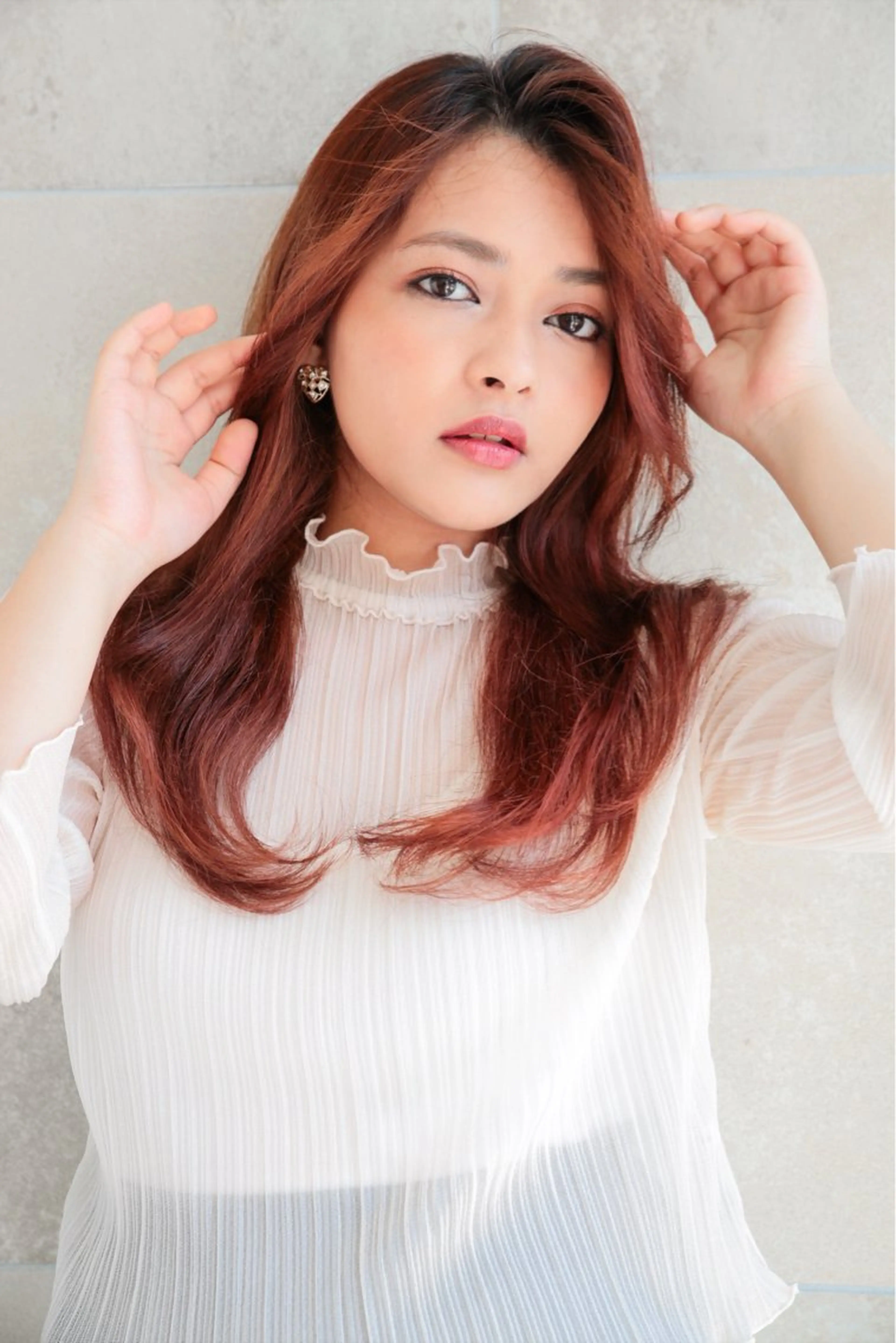 セミロング カラー カット ヘアカラー 東出 レイ🕊のヘアスタイル