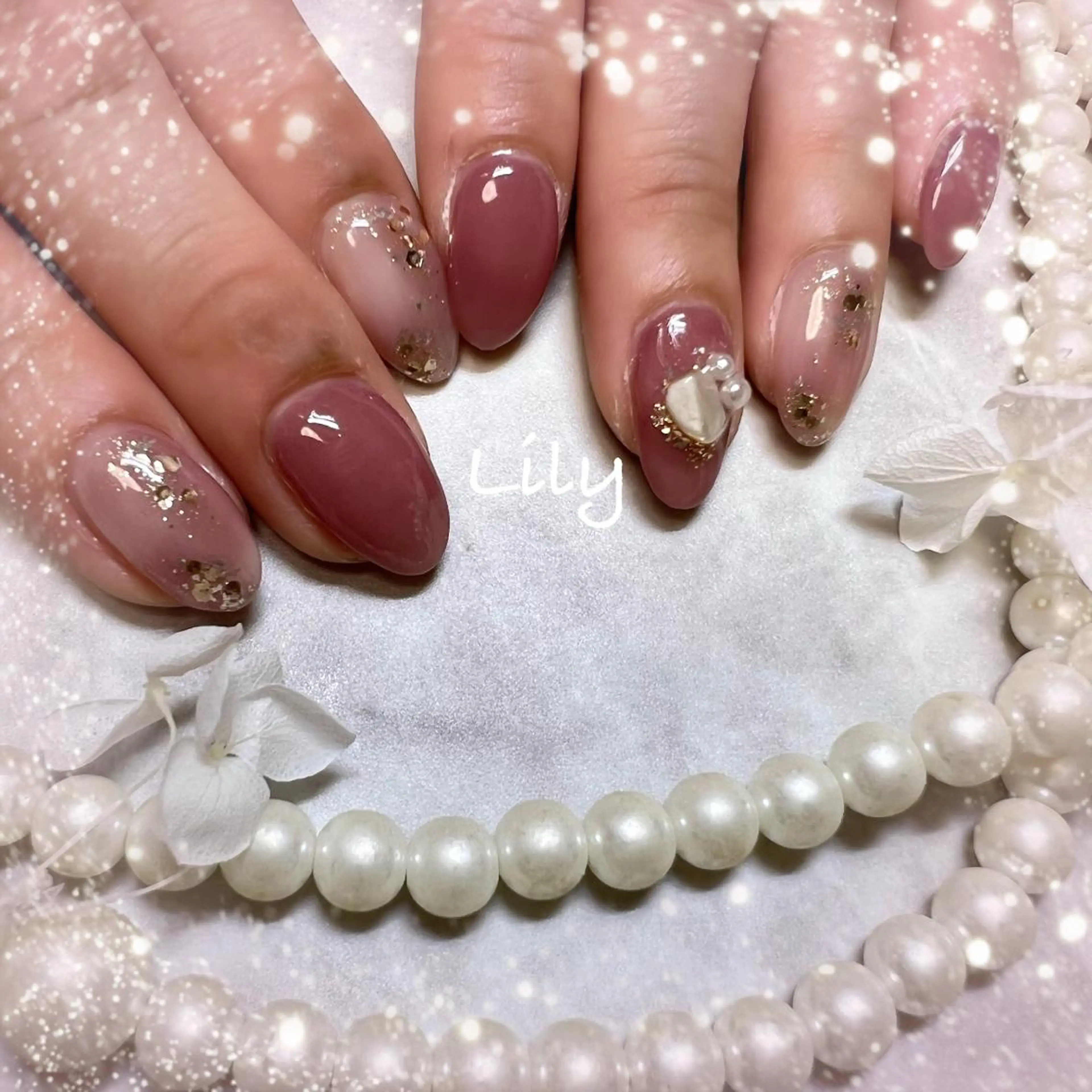 ネイル ハンドネイル Lily*nail 🌻Mii🌻のネイルデザイン