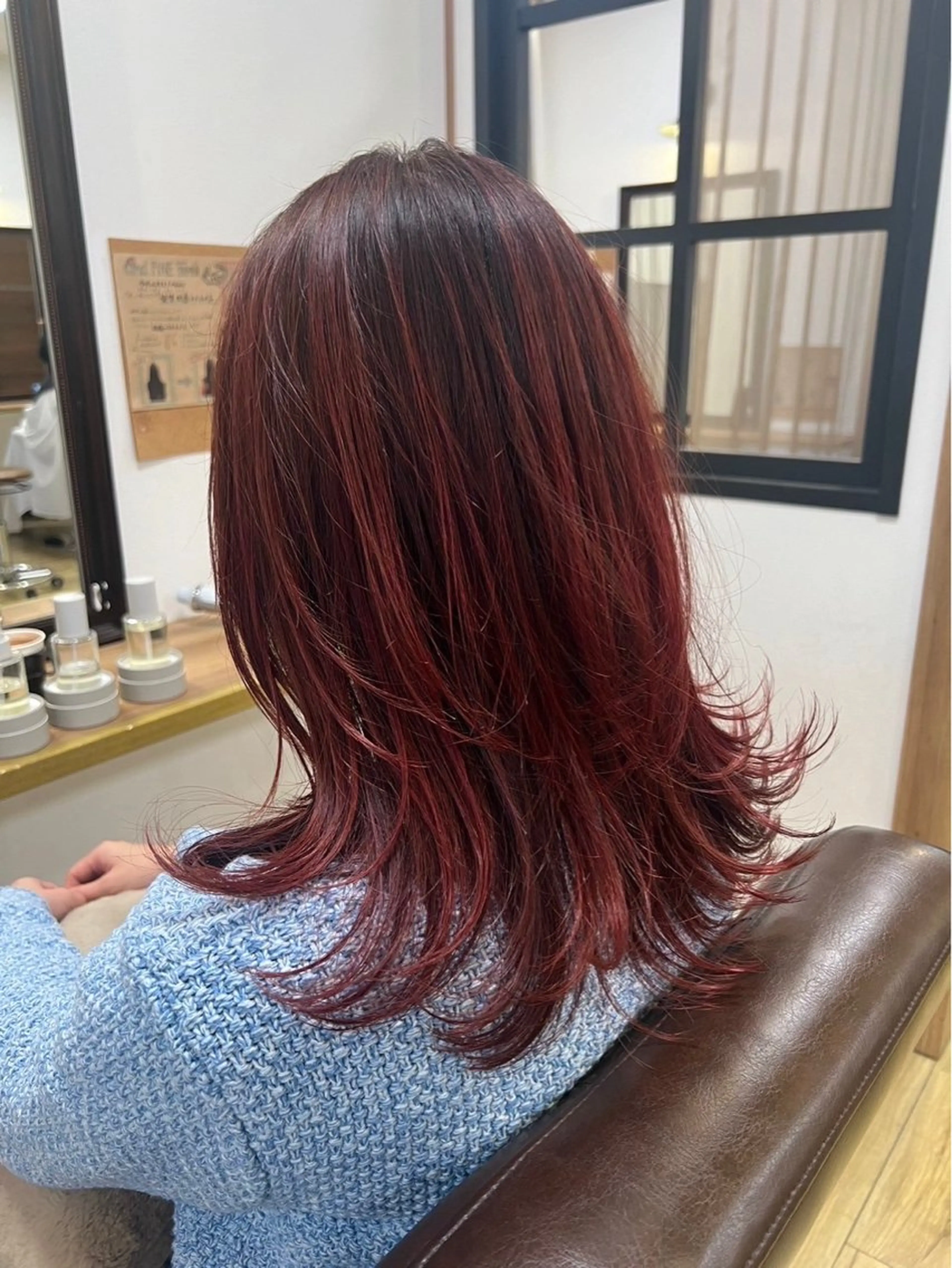 ミディアム ウルフカット 安友 楓真のヘアスタイル