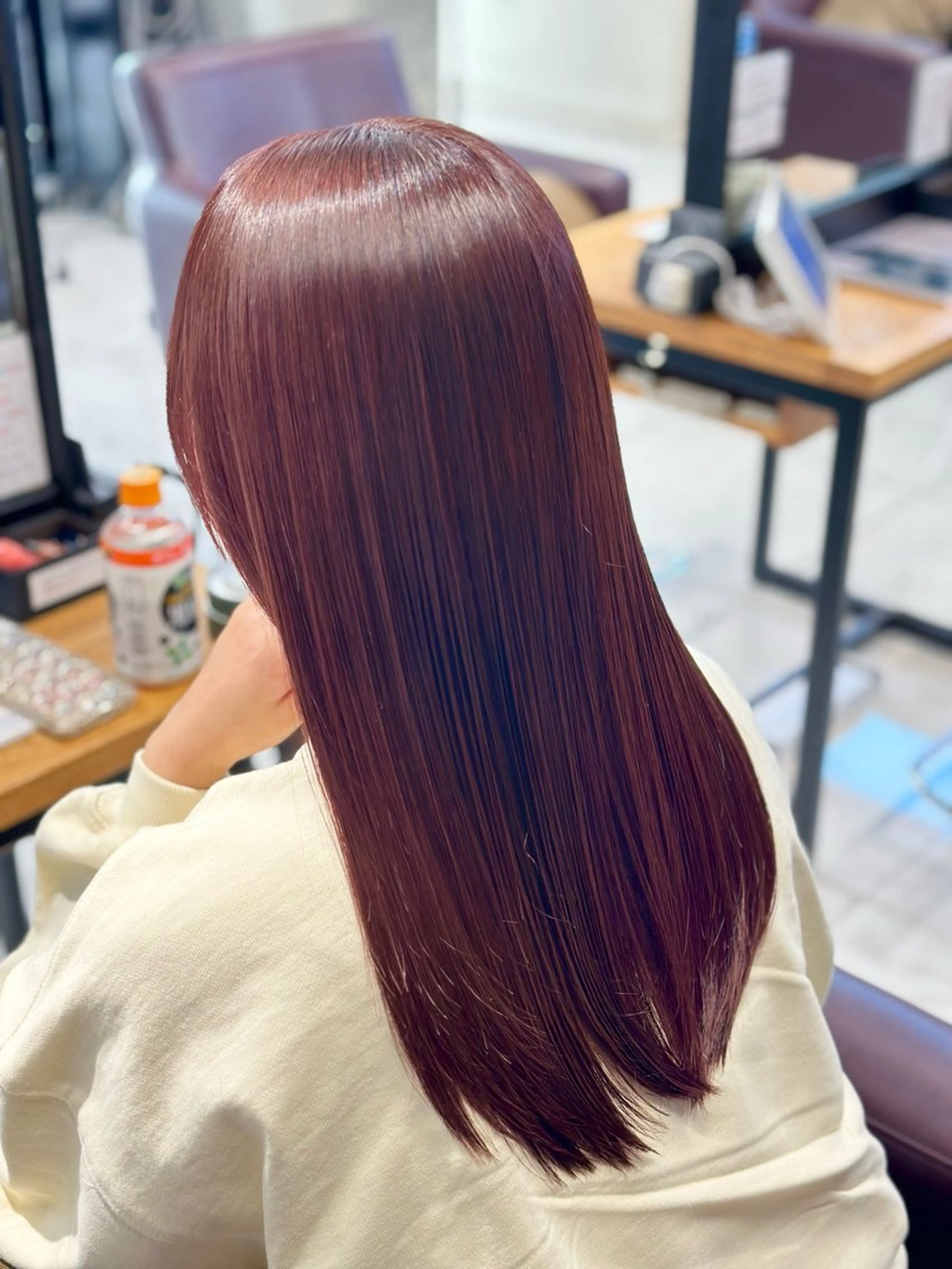 ロング ピンクブラウン 髪質改善 筑波 晃太のヘアスタイル