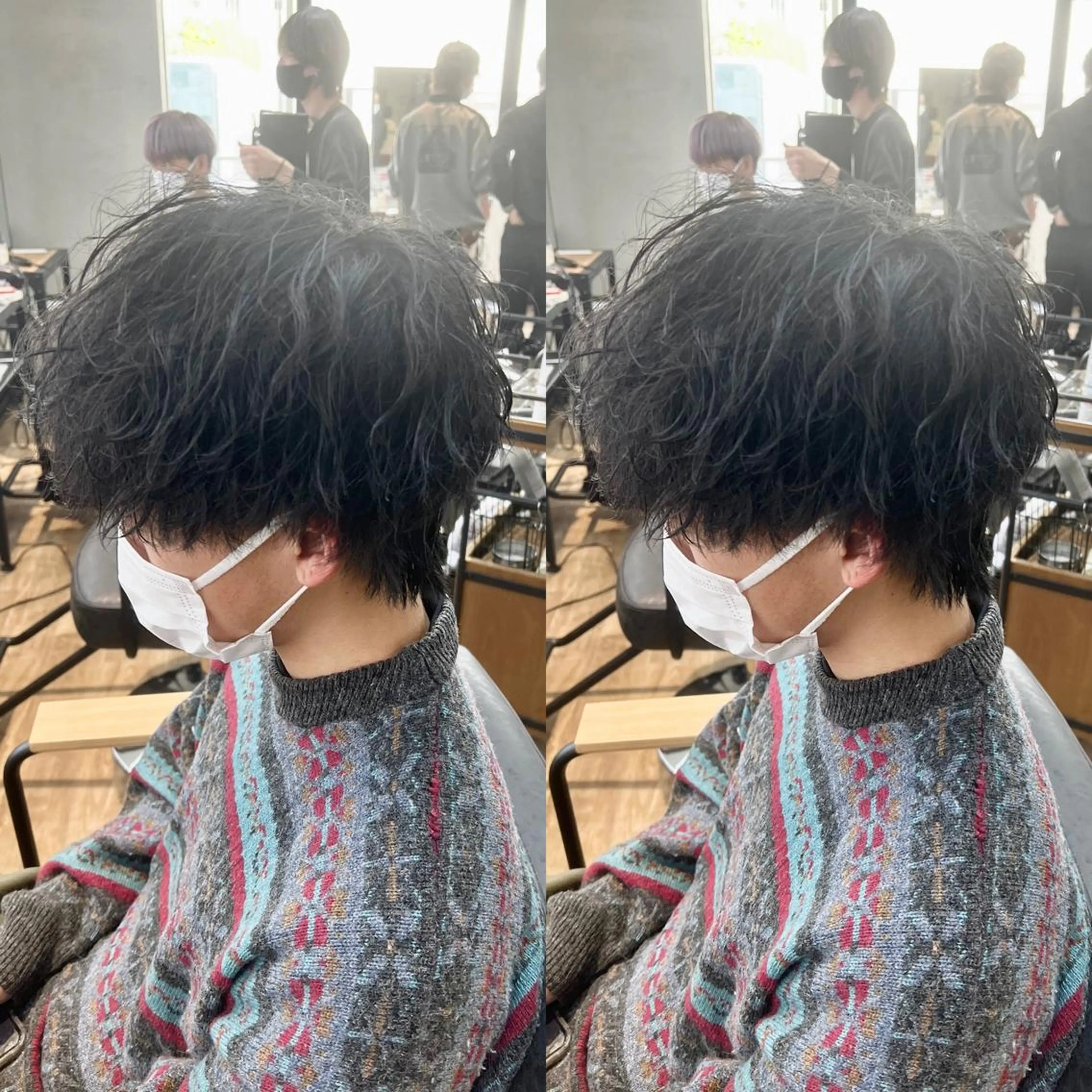 パーマ メンズ カット センターパート ／植田のヘアスタイル