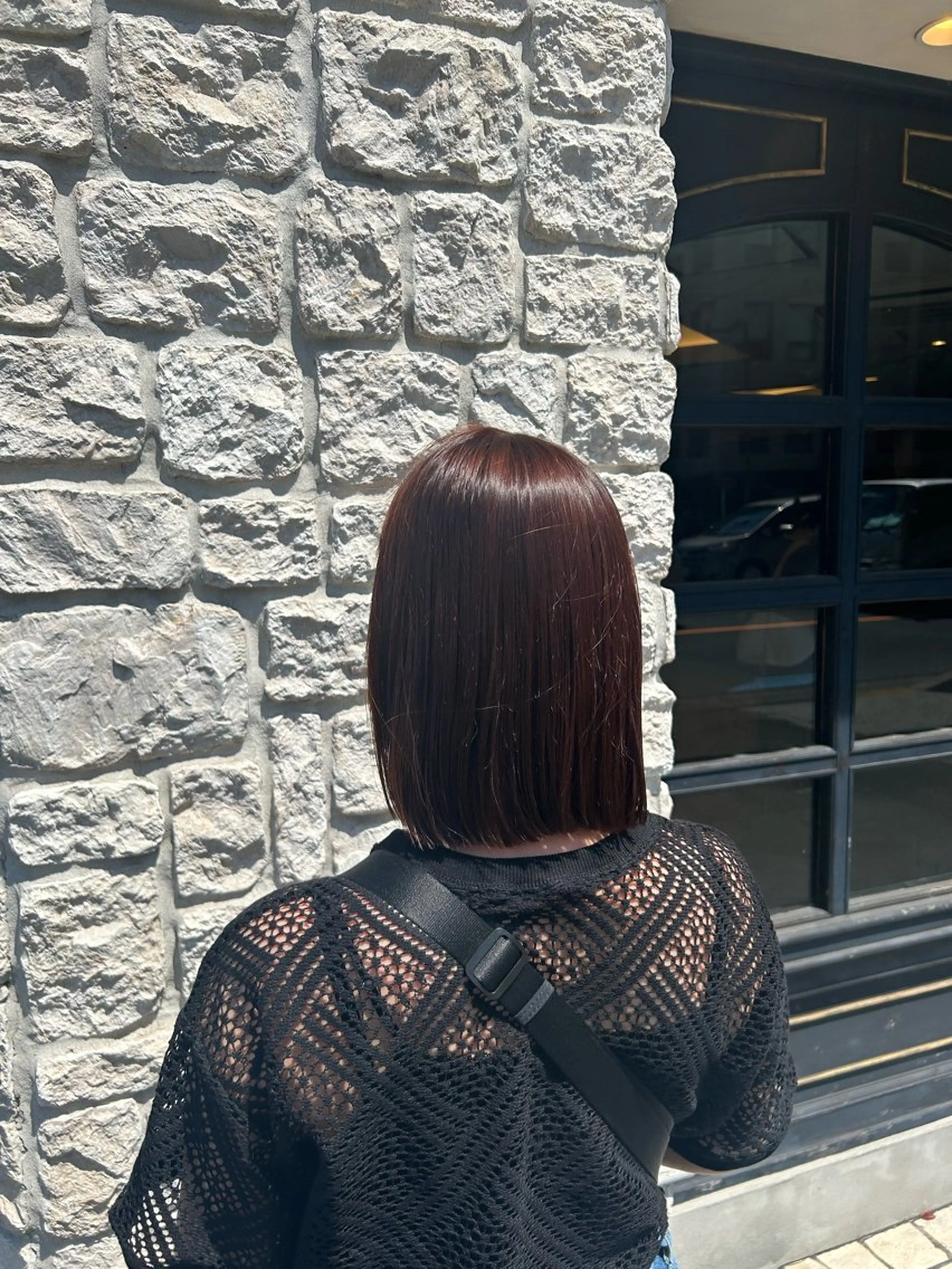 ミディアム オレンジブラウン 玉寄 きらのヘアスタイル