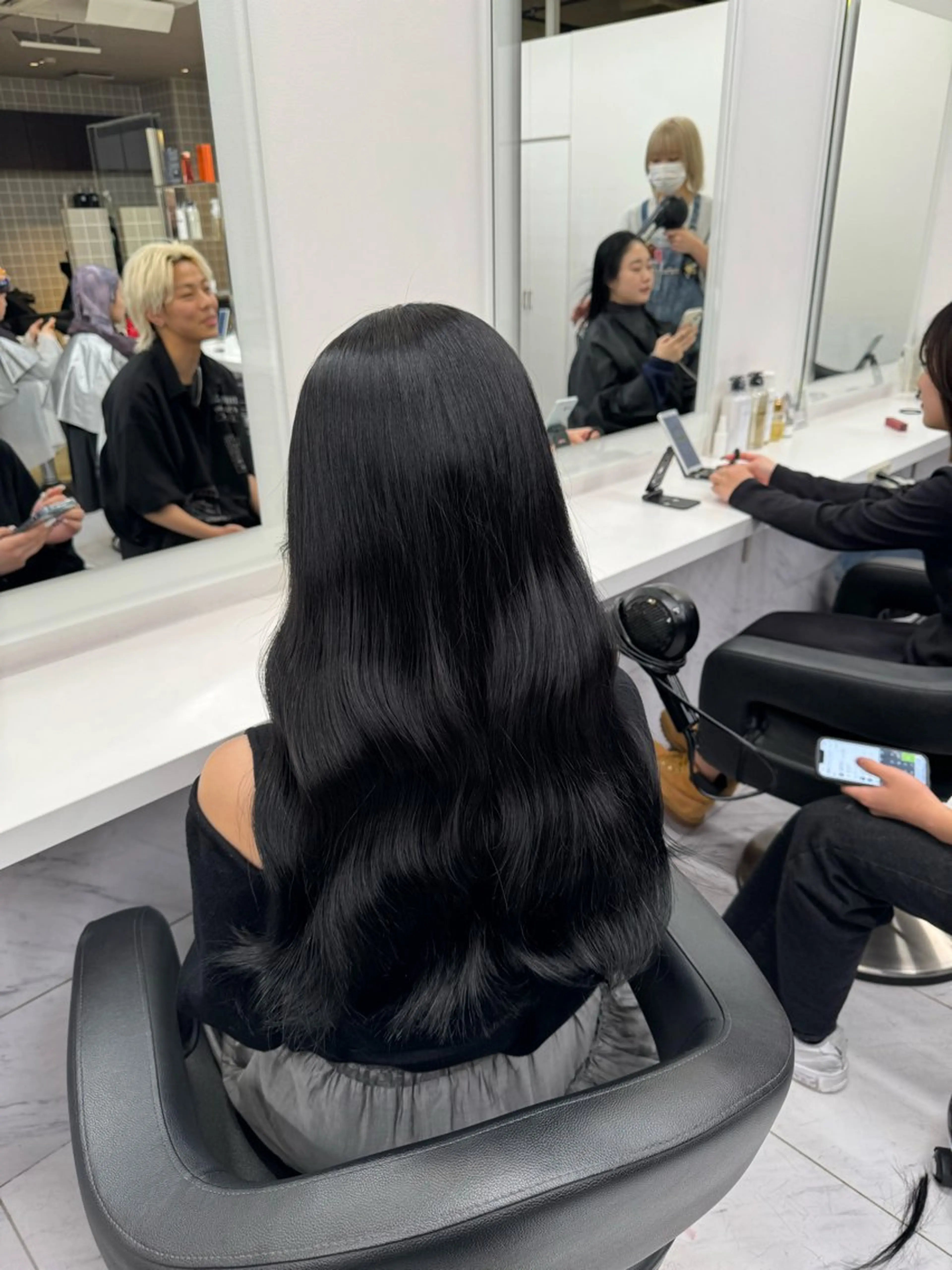 ミディアム カラー パーマ ヘアアレンジ メンズ キッズ 韓国系🇰🇷🩶 艶暗髪/MEIのヘアスタイル