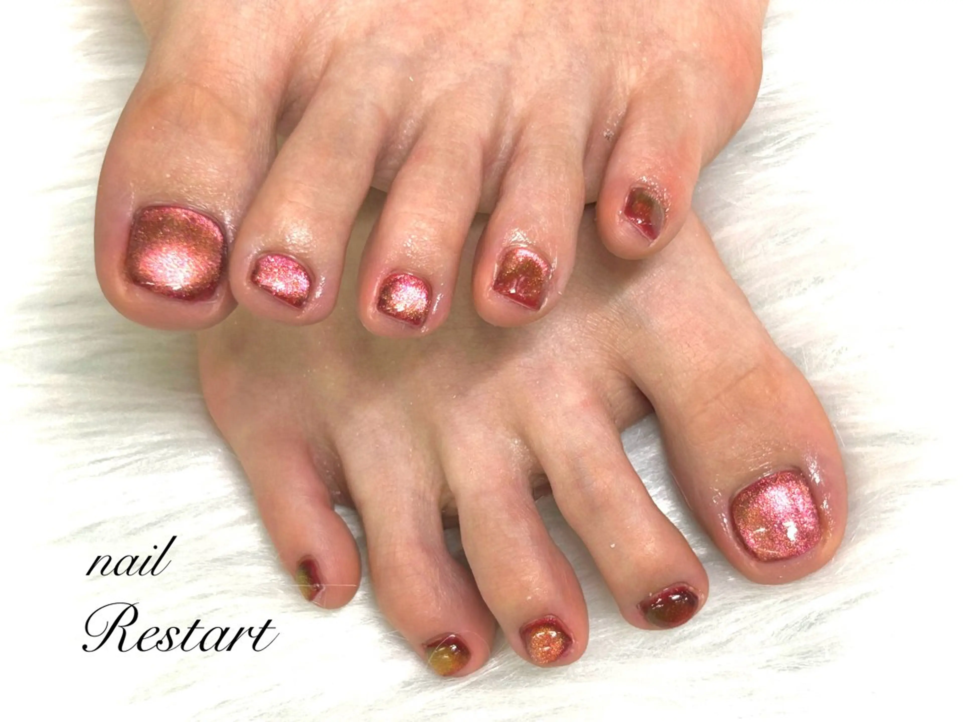 初回◆フットネイル◆マグネットorフラッシュワンカラーの写真