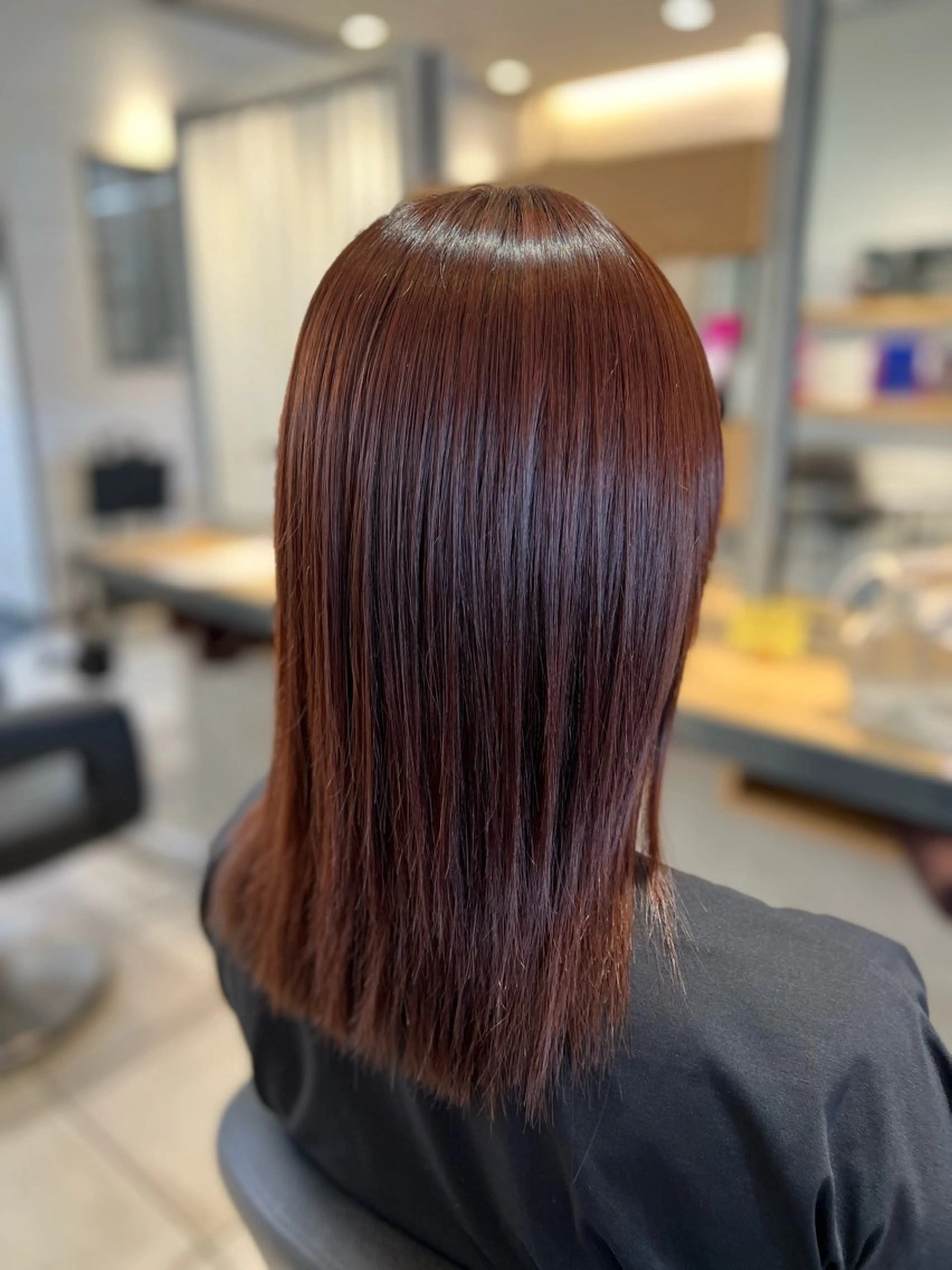 セミロング 髪質改善 縮毛矯正 トリートメント 大谷 真祈/似合わせ /ハイライト玄人のヘアスタイル