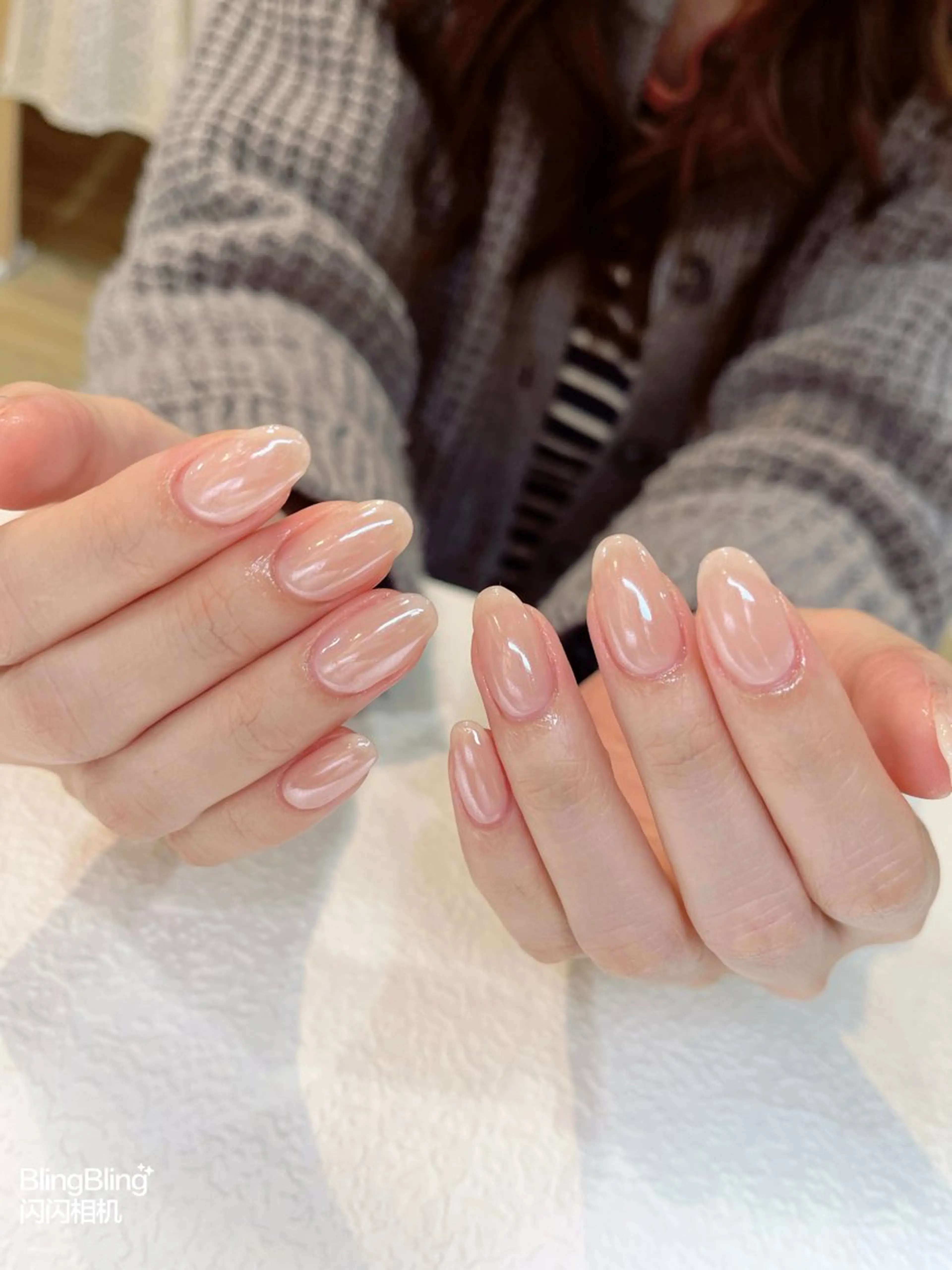 ネイル アートネイル チークネイル 桜ネイル フラッシュネイル フレンチネイル ハンドネイル Floria ユイのネイルデザイン