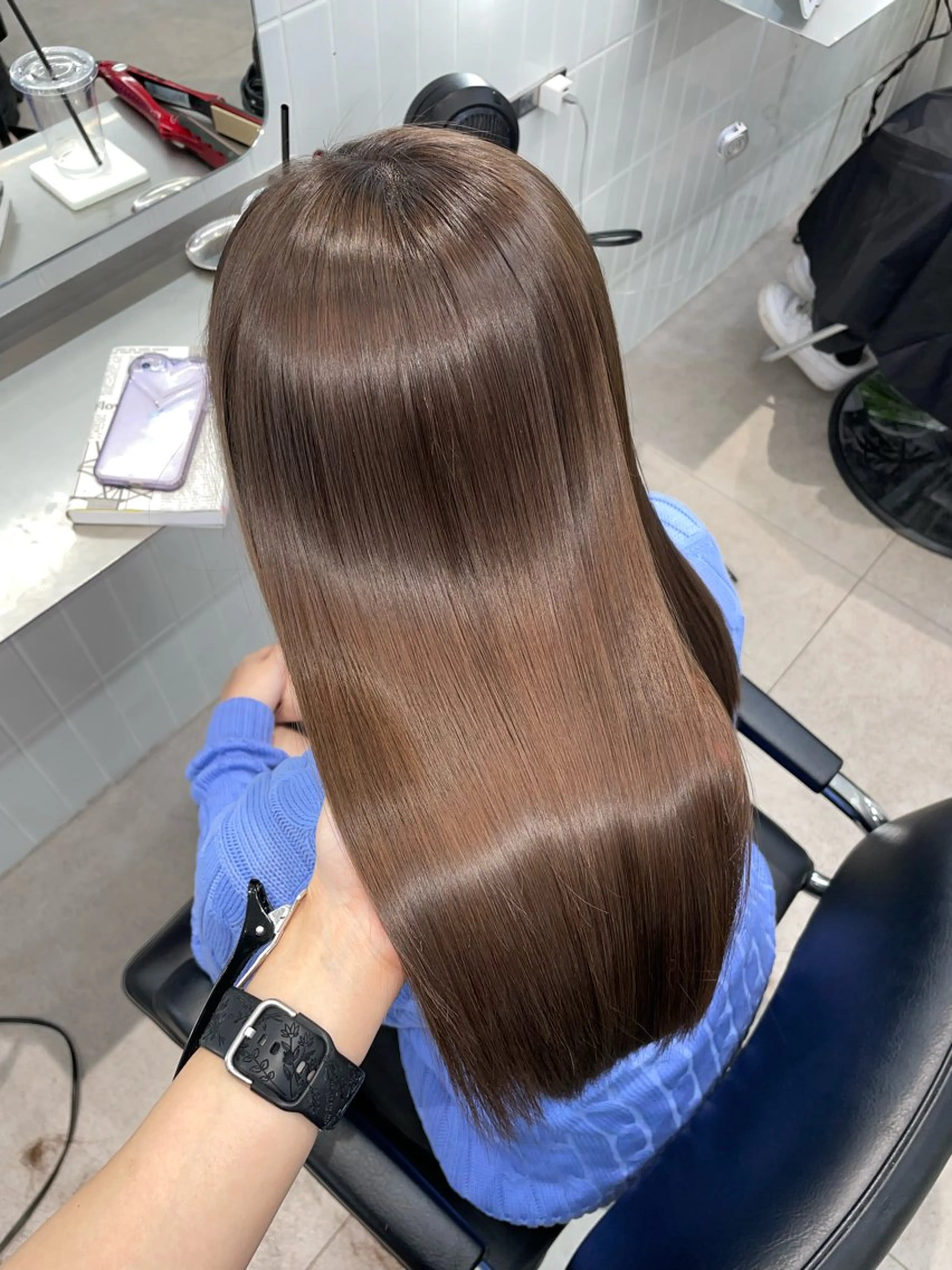 ロング カラー アッシュ アッシュブラウン ベージュカラー ブラウンカラー 透明感カラー ヘアカラー トリートメント 表参道/透明感 グレージュ/ブラウンのヘアスタイル