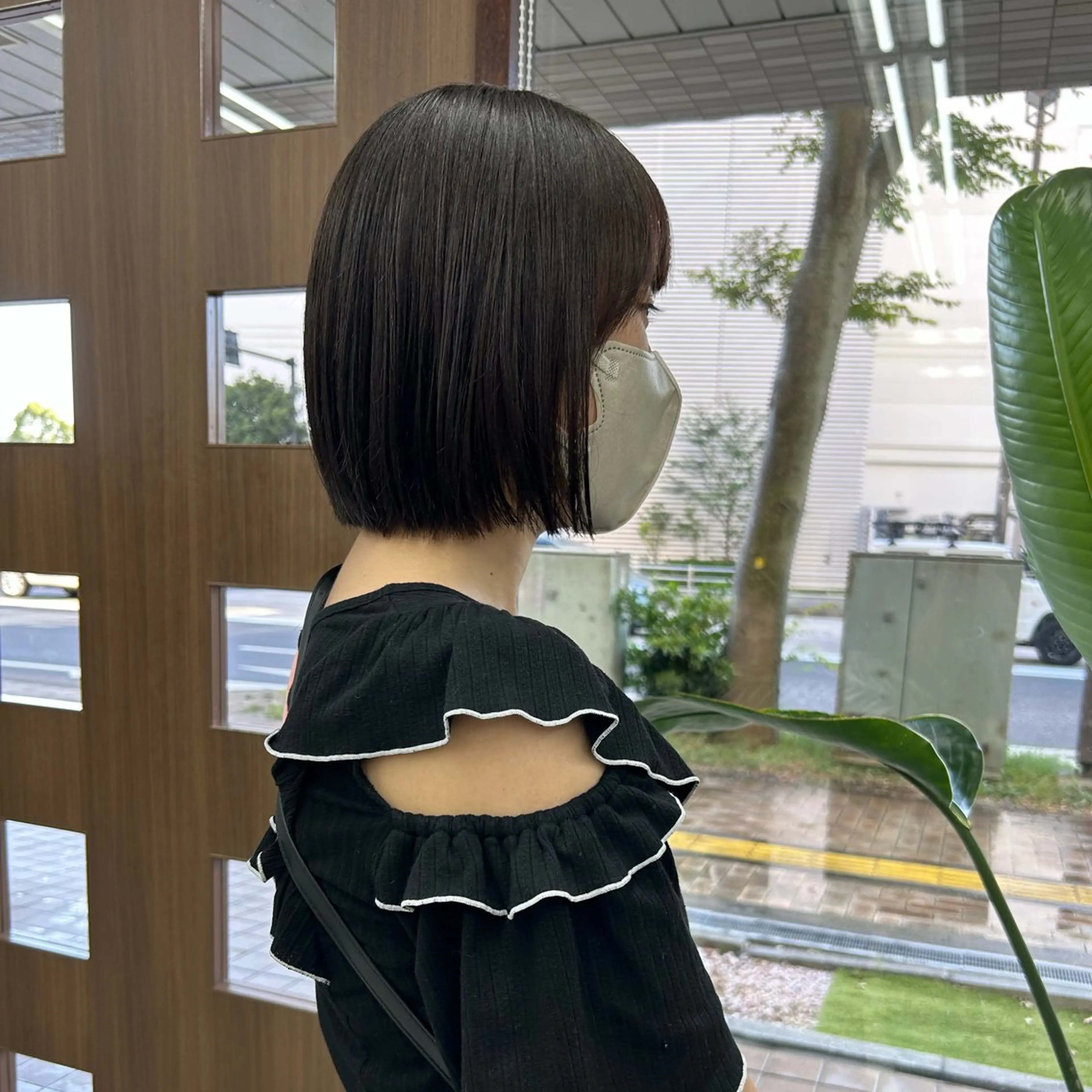 ミディアム 切りっぱなしボブ ボブ カット ダブルカラー/韓国 ヘア/さわのあかねのヘアスタイル