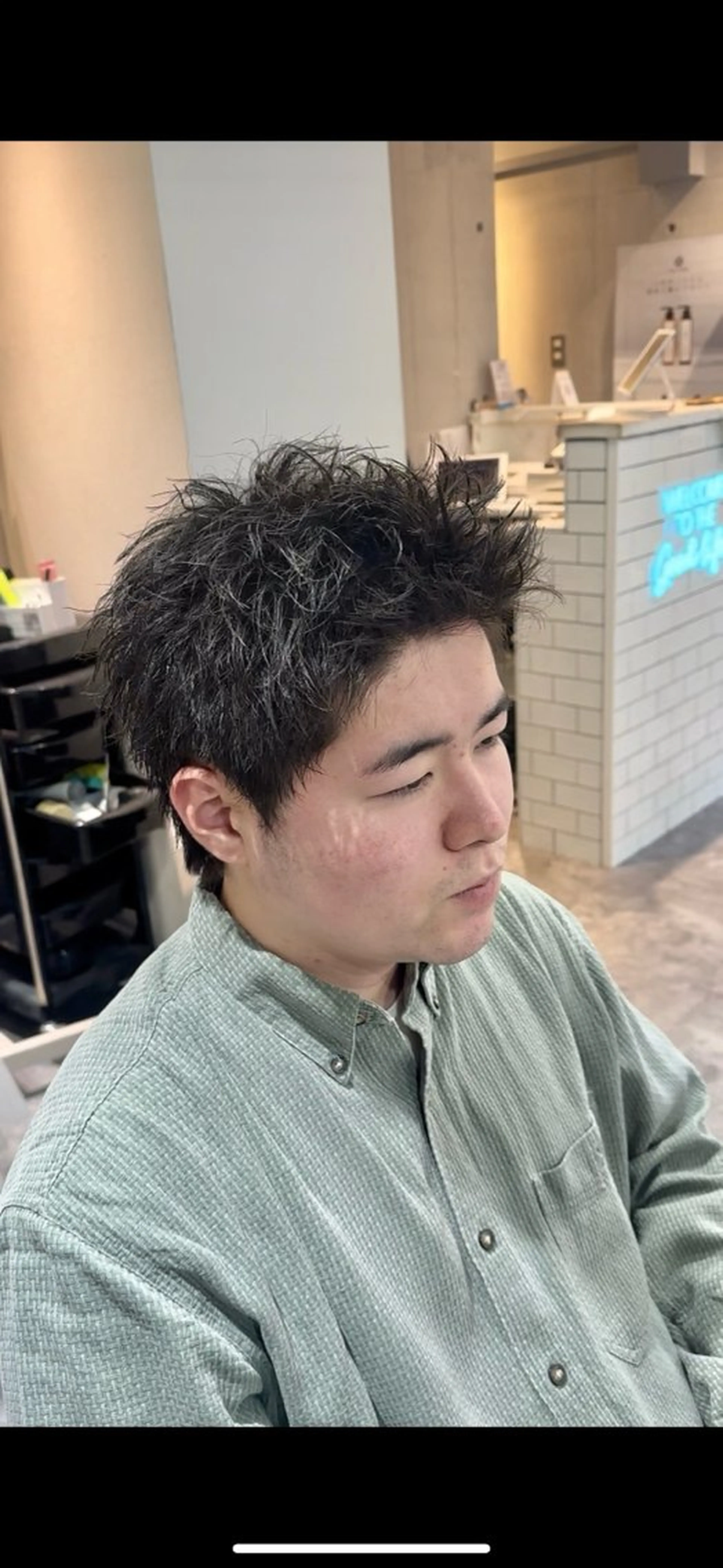 メンズ スパイキーショート 刈り上げ カット 💎メンズカット ／フェザー／細野💎のヘアスタイル