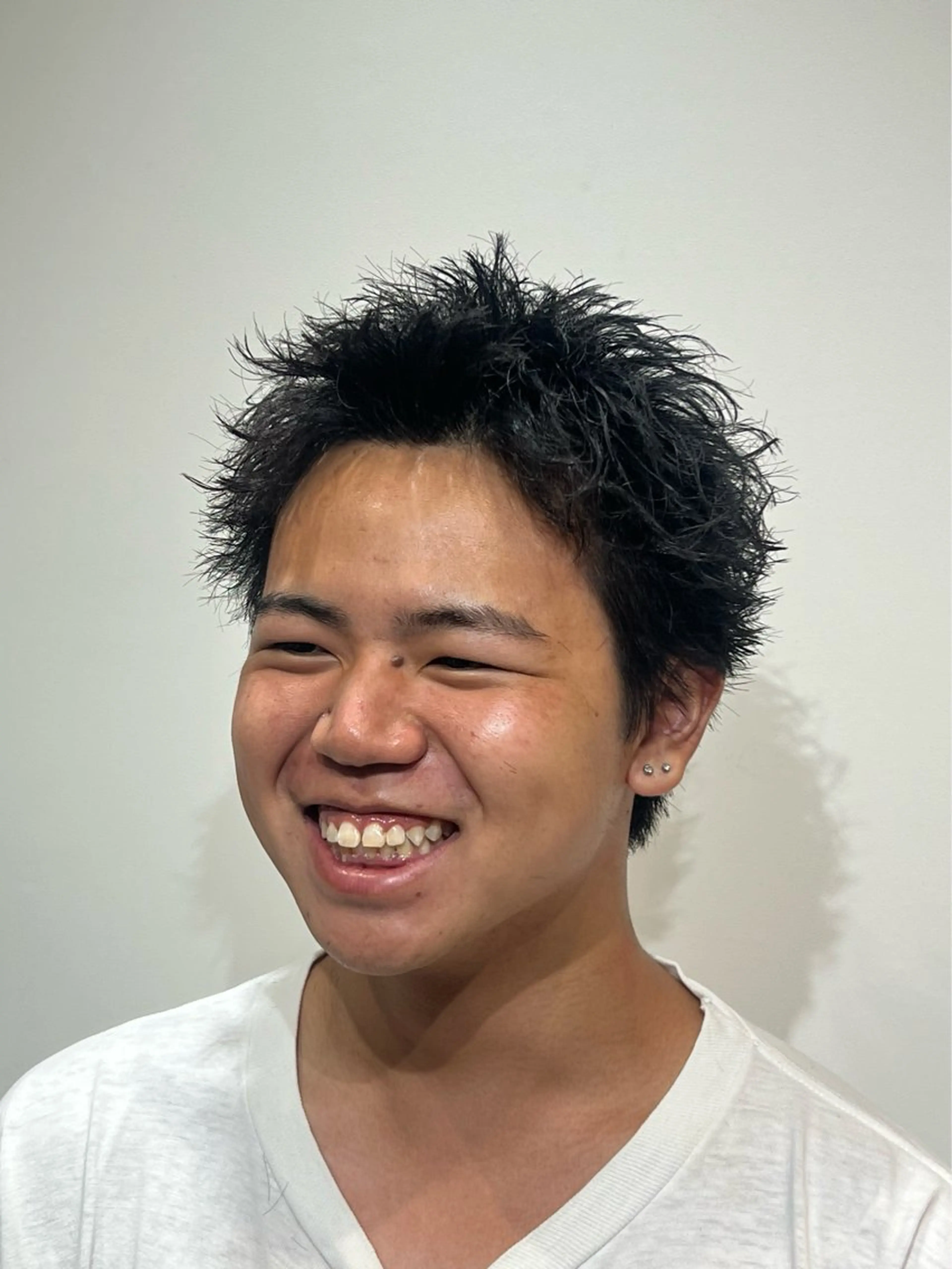 ショート メンズ スパイキーショート ショートヘア カット パーマ メンズ特化🔥小倉 大和/パーマWカラーのヘアスタイル