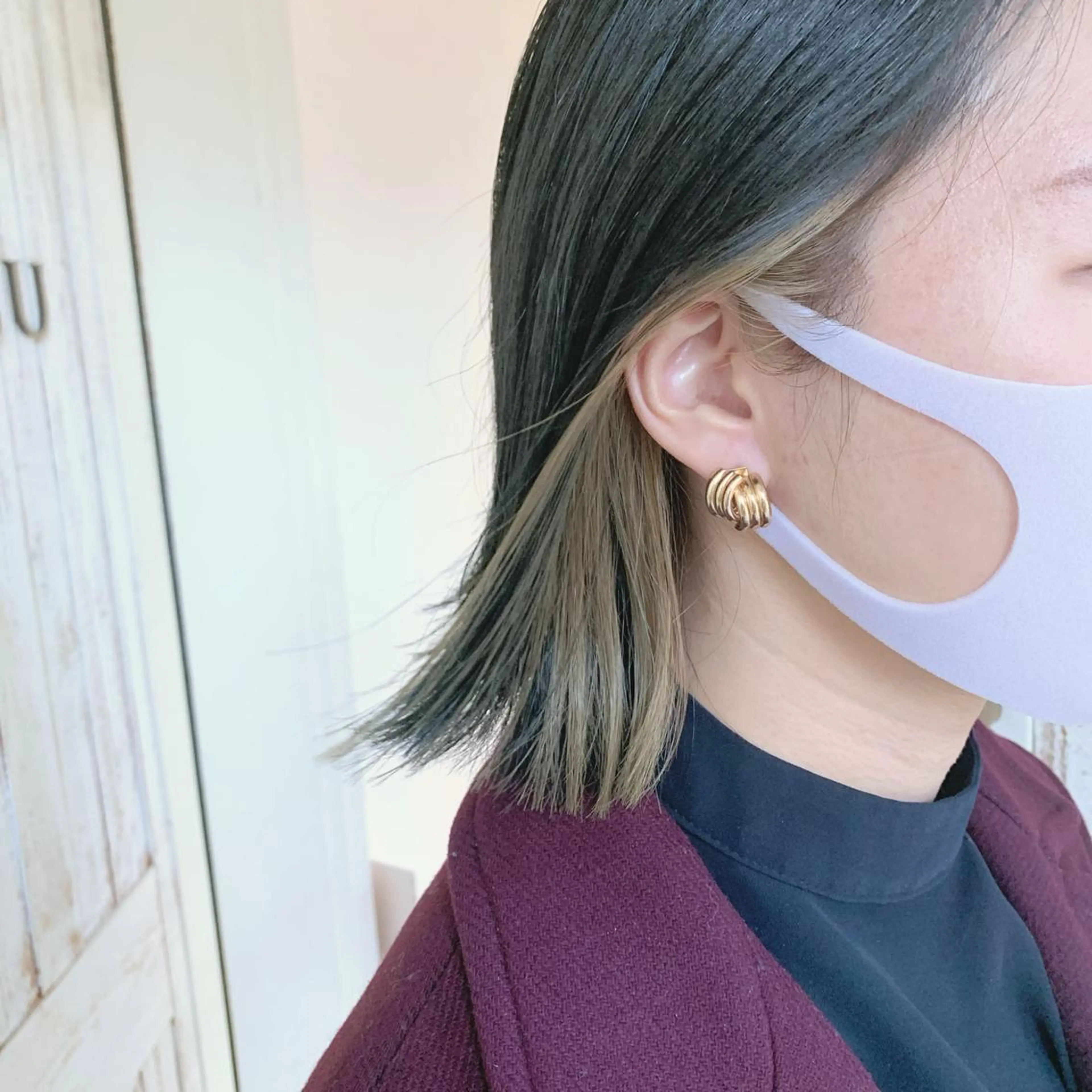 ミディアム カラー ヘアアレンジ ベージュカラー イルミナカラー インナーカラー ネイビーカラー JYUNESU表参道所属・似合わせhair🔸 アサダ タカコ🔸のヘアスタイル