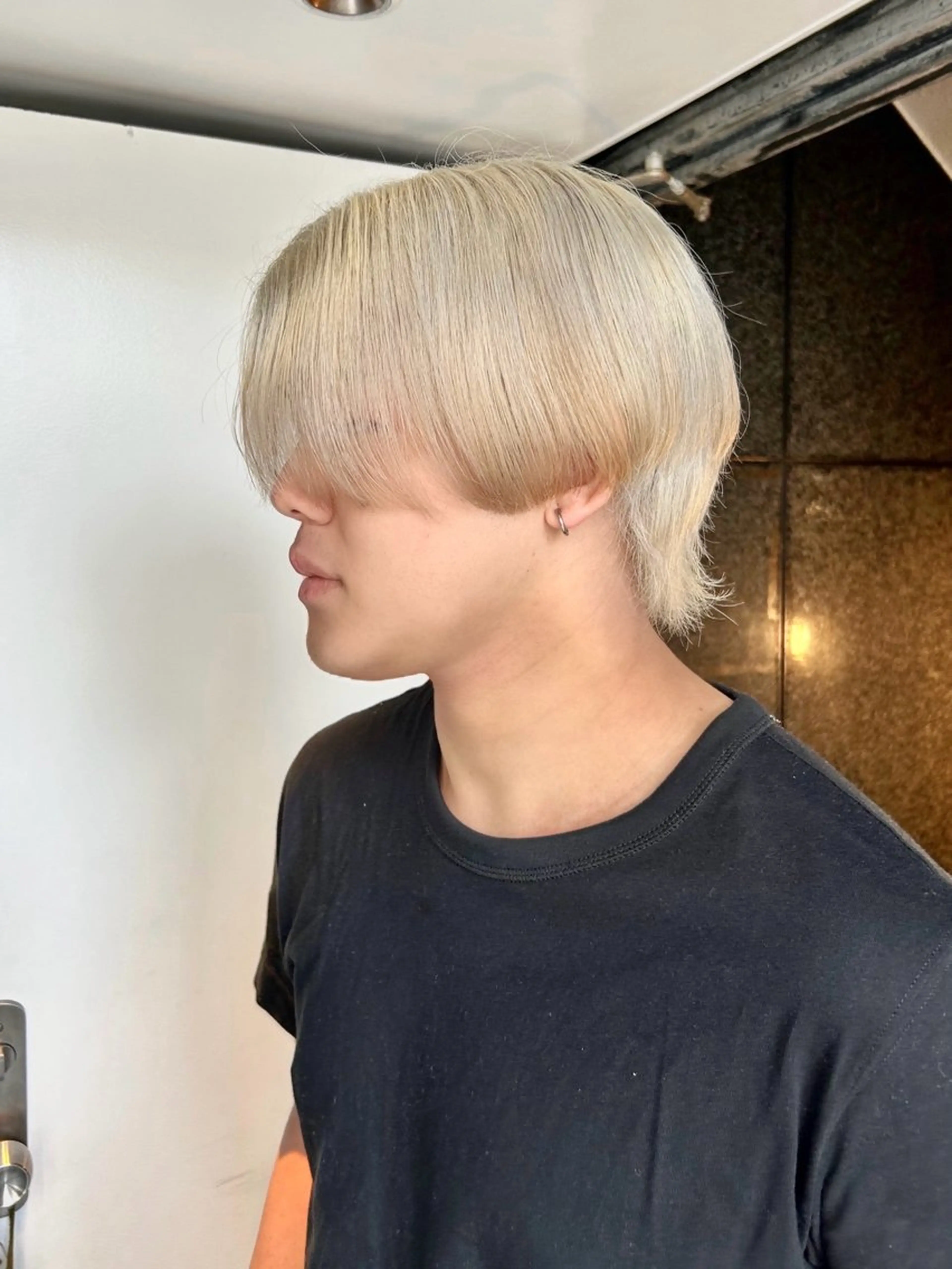 ショート メンズ ショート/ウルフ ハイトーン/カイセイのヘアスタイル